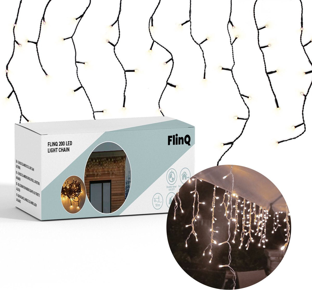 Guirlande lumineuse Blanc chaud - 200 LED