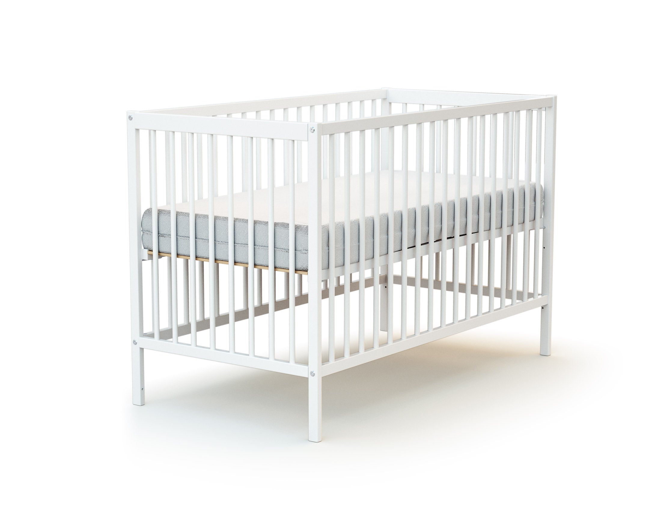 Lit bébé en bois SONA Blanc 60 x 120 cm