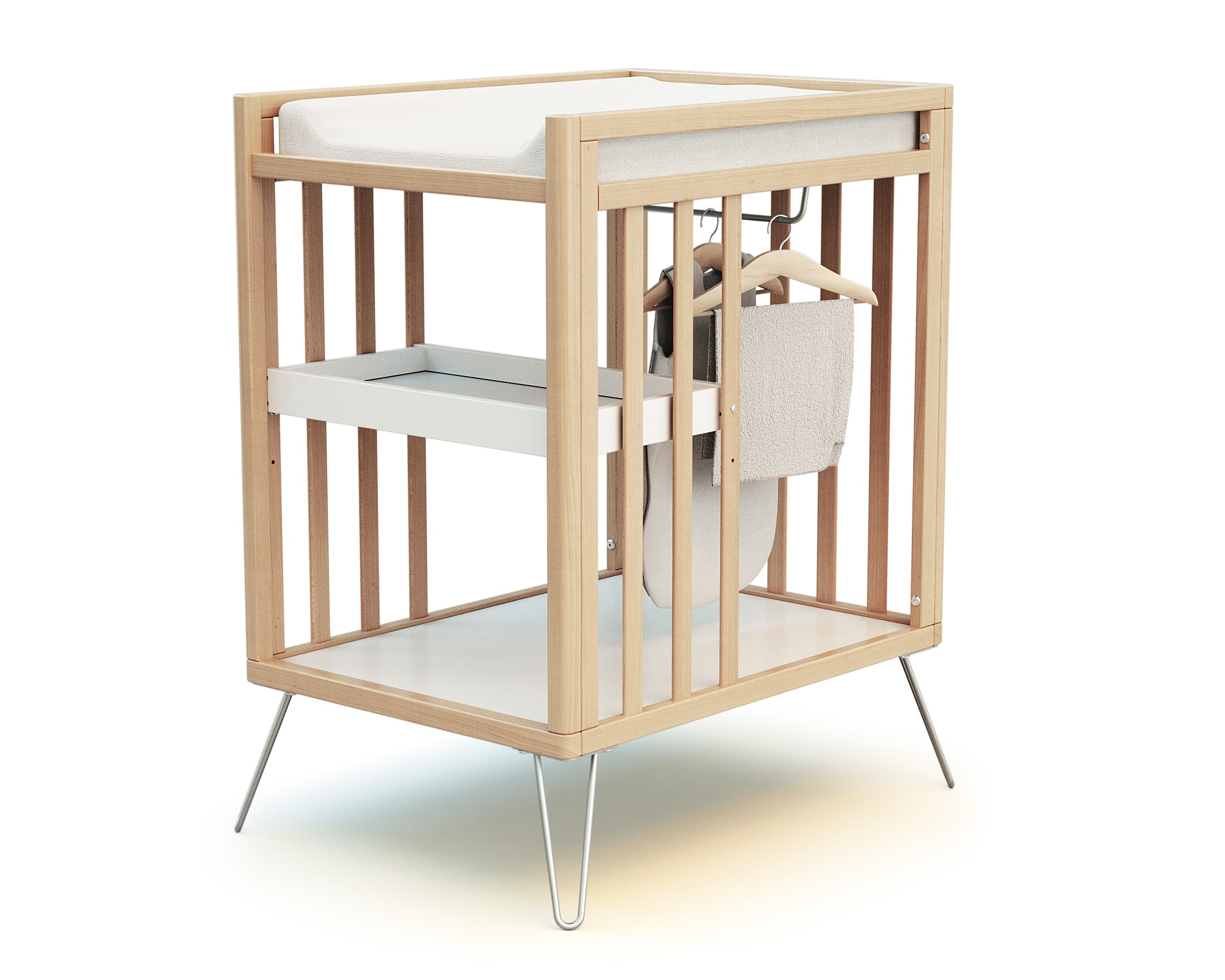 Table à langer 2 étagères en bois ONLY Acier