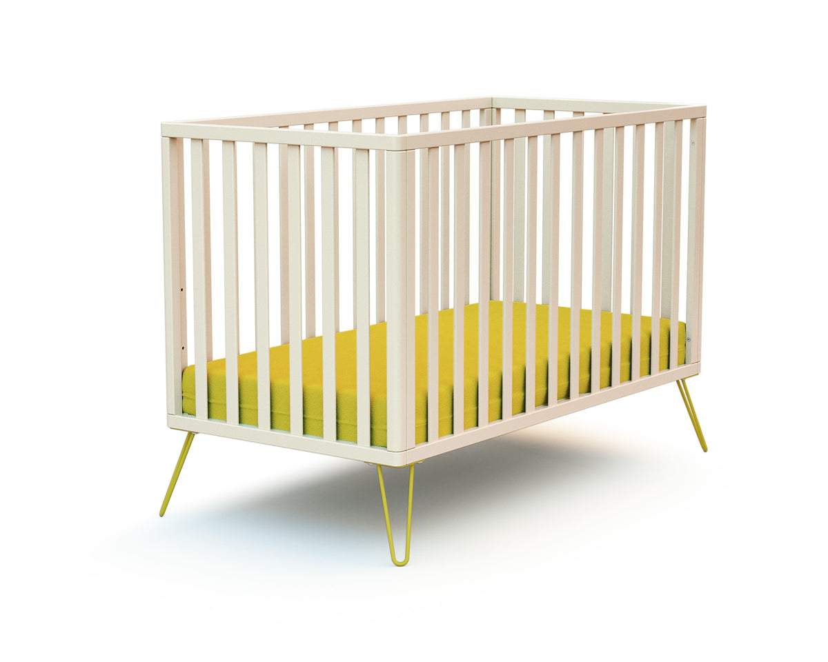 Lit bébé en bois ONLY Jaune 60 x 120 cm