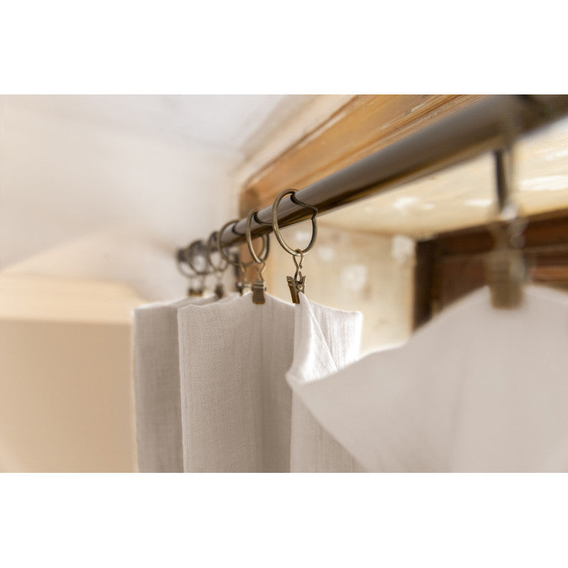 Rideau ajustable + 8 anneaux pince Gaze de coton 140 x 300 cm GAÏA Pampa