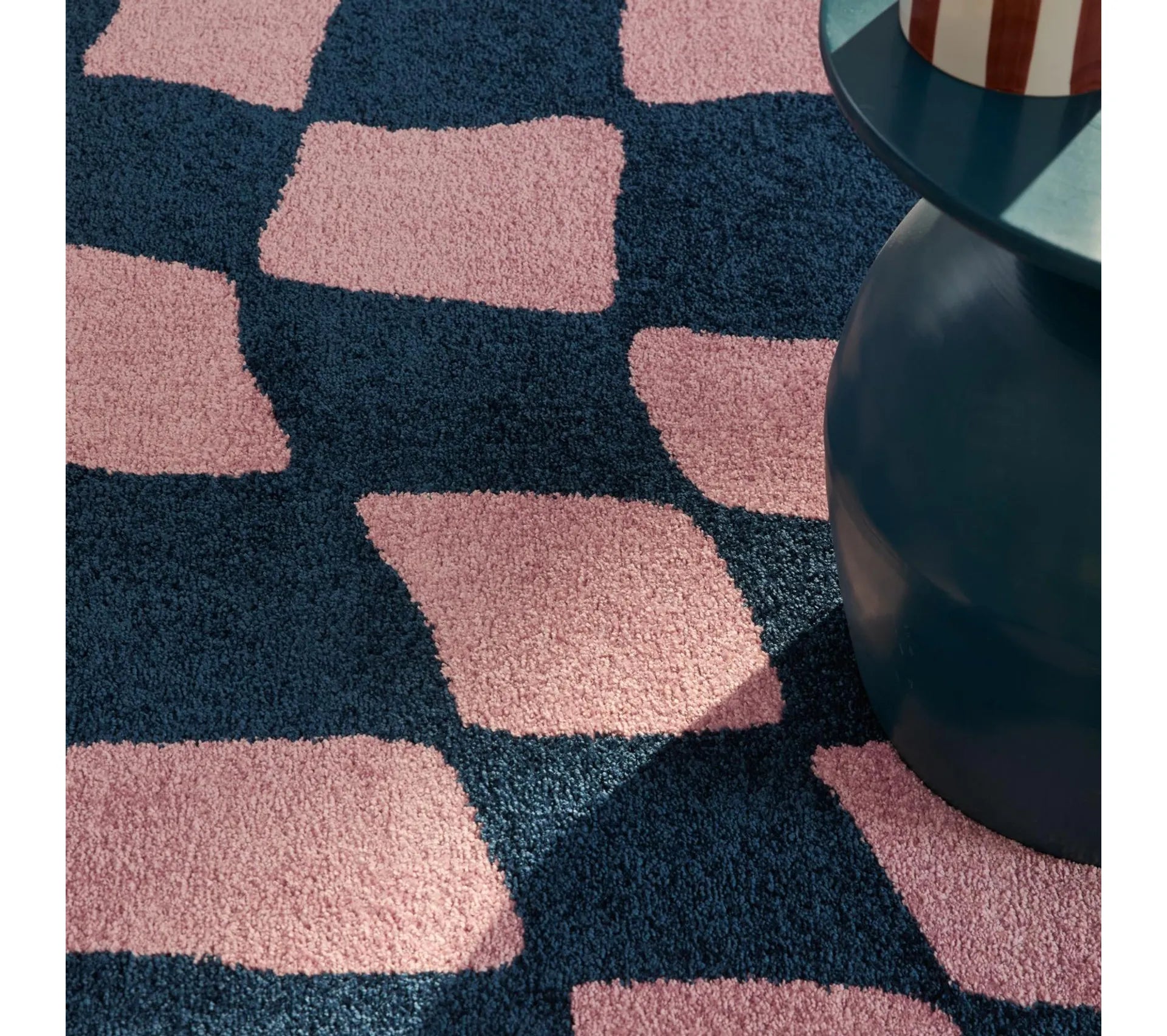 Tapis d'intérieur à poils longs - Groovy - Bleu