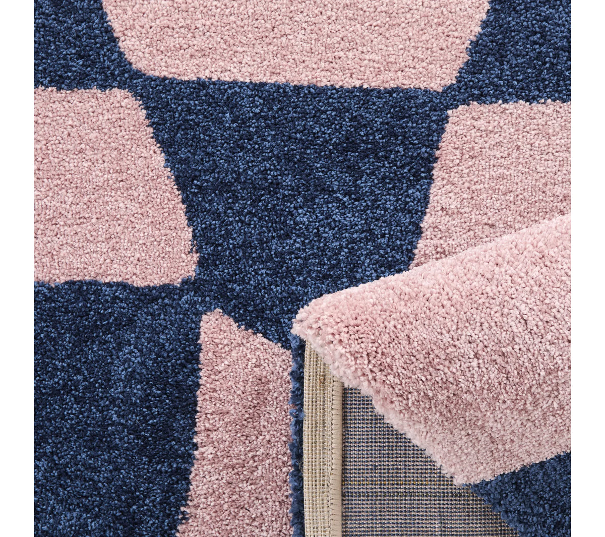 Tapis d'intérieur à poils longs - Groovy - Bleu