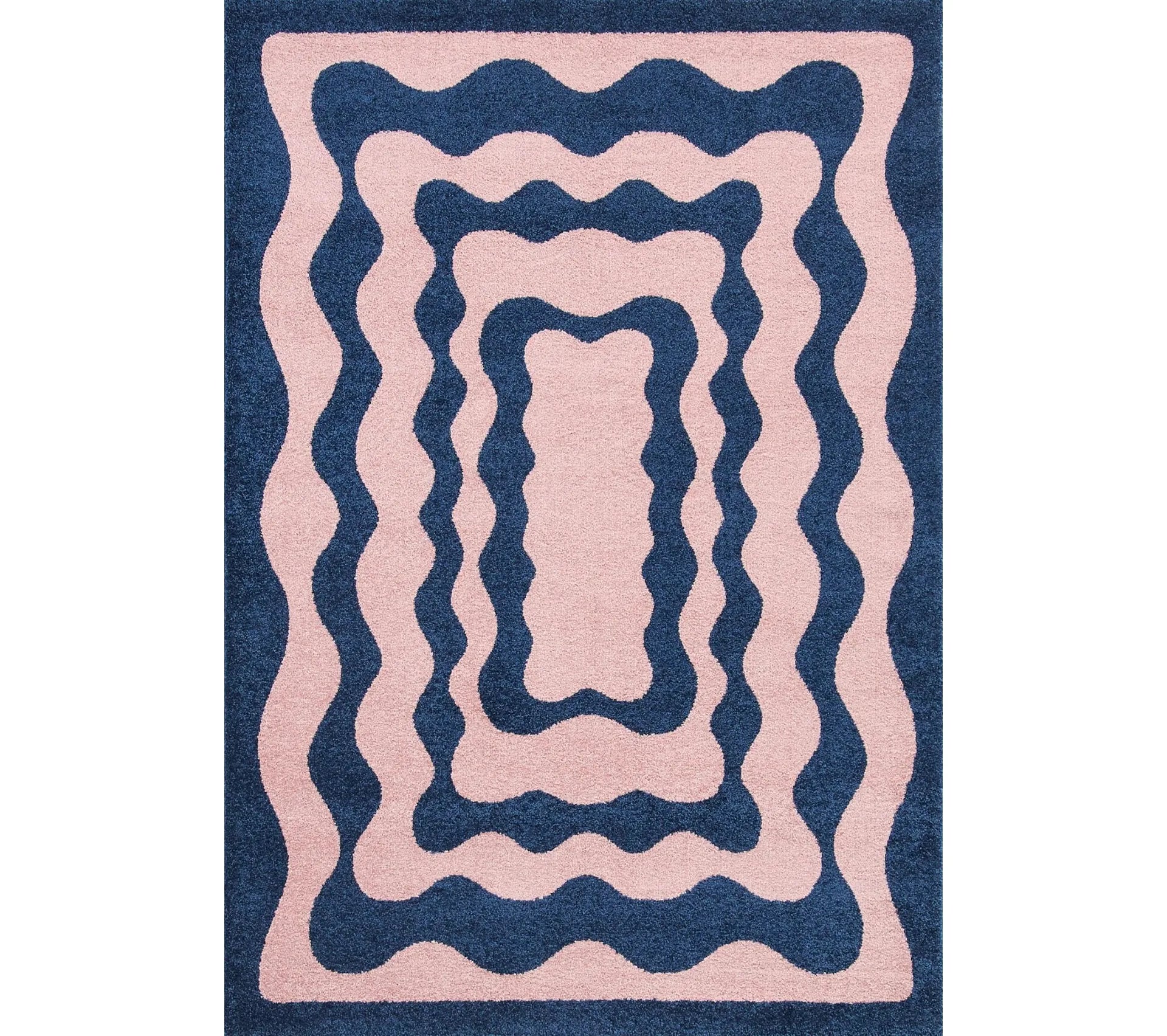 Tapis rétro années 70 bleu - Groovy