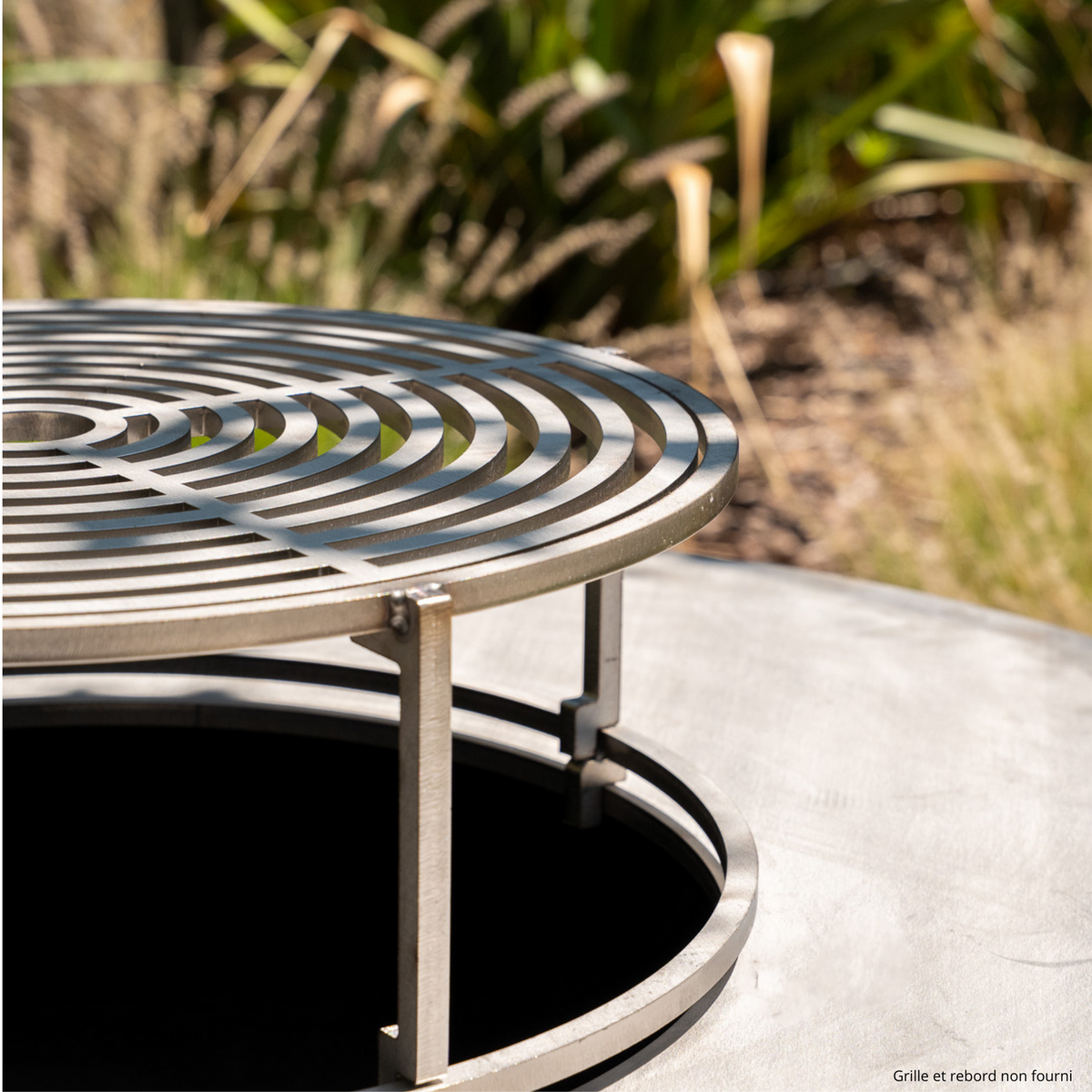 Rebord inox pour brasero plancha Ellipse 100