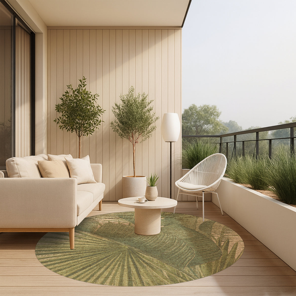 Tapis en vinyle pour intérieur / extérieur – Tropical