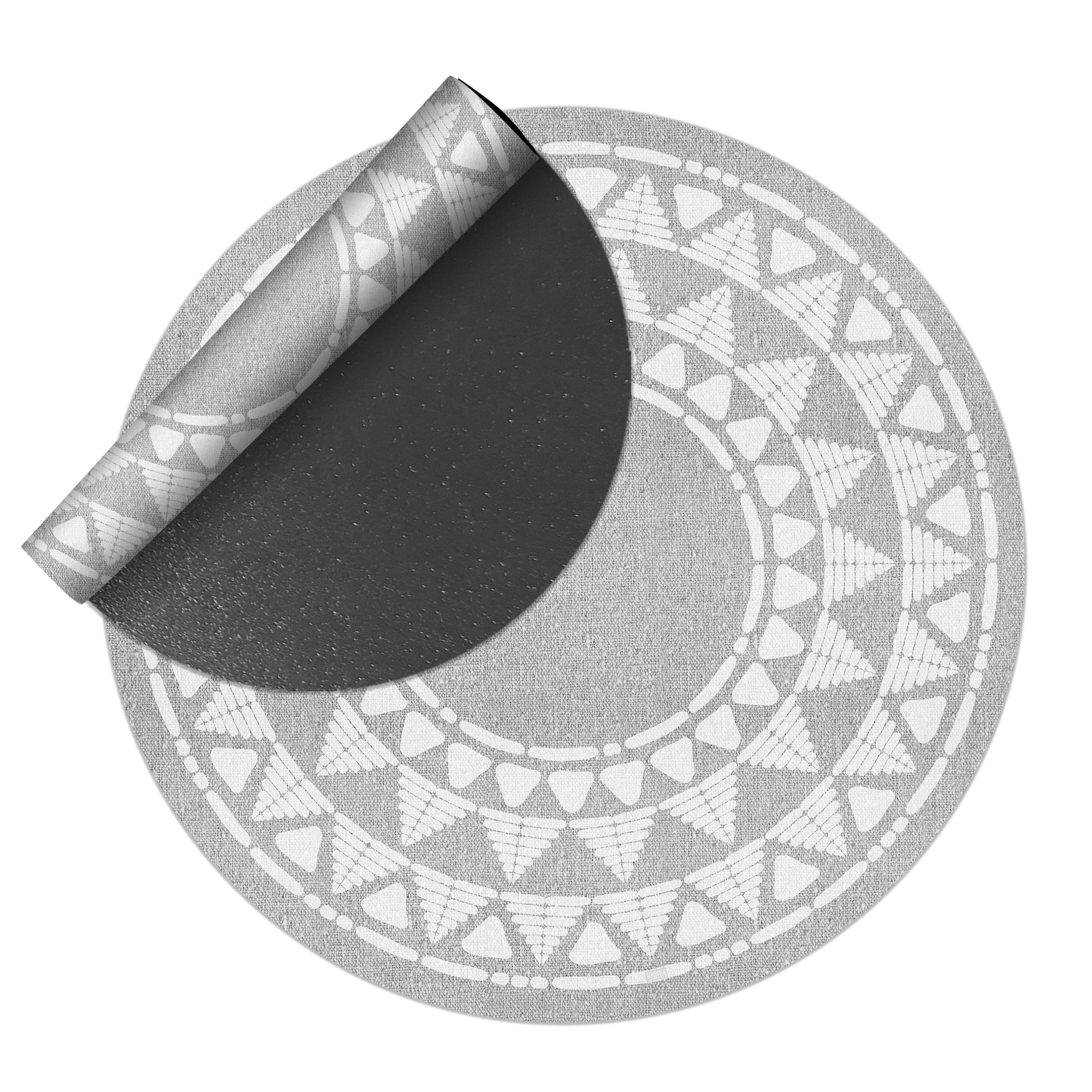 Tapis en vinyle pour intérieur / extérieur – Khamba gris