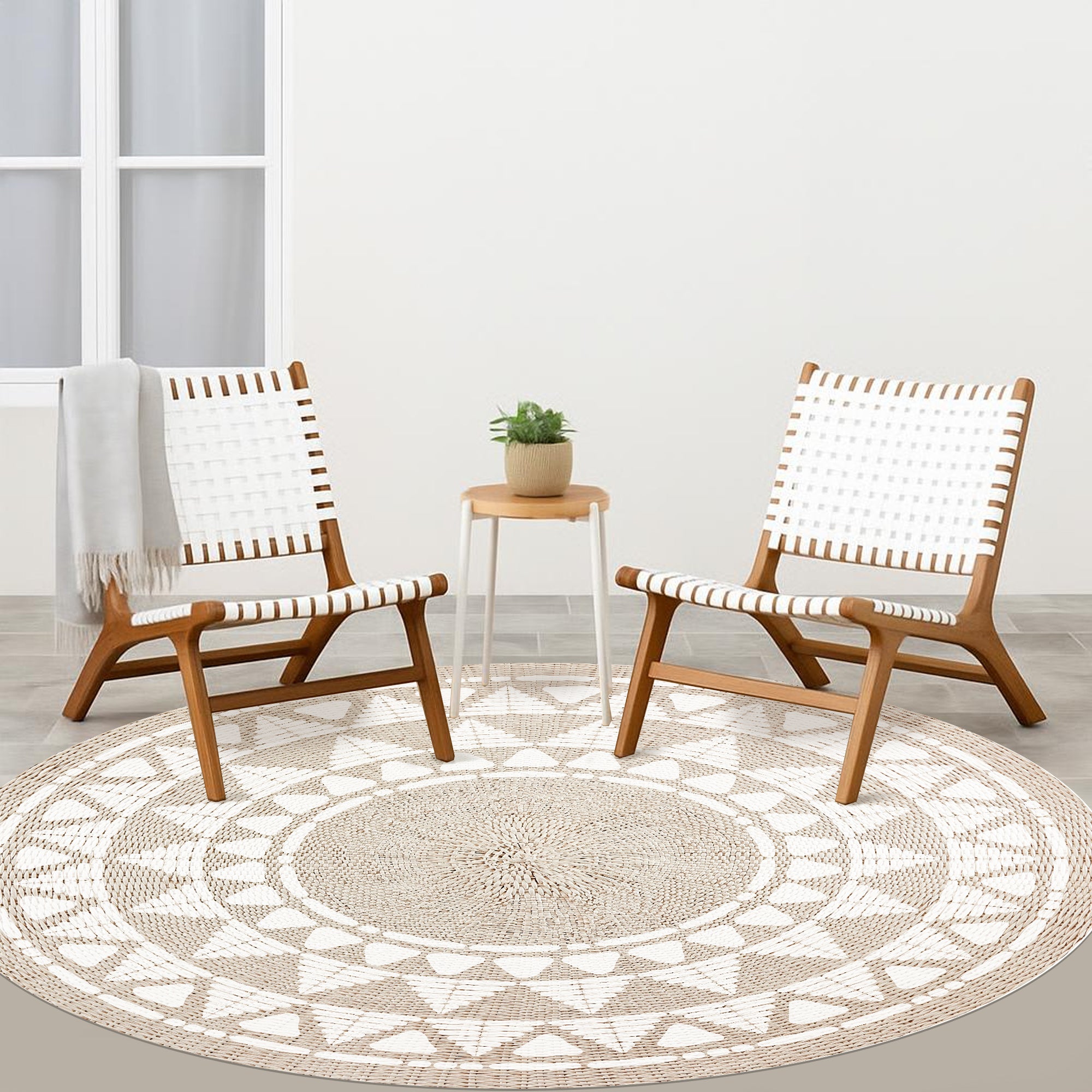 Tapis en vinyle pour intérieur / extérieur – Khamba rotin