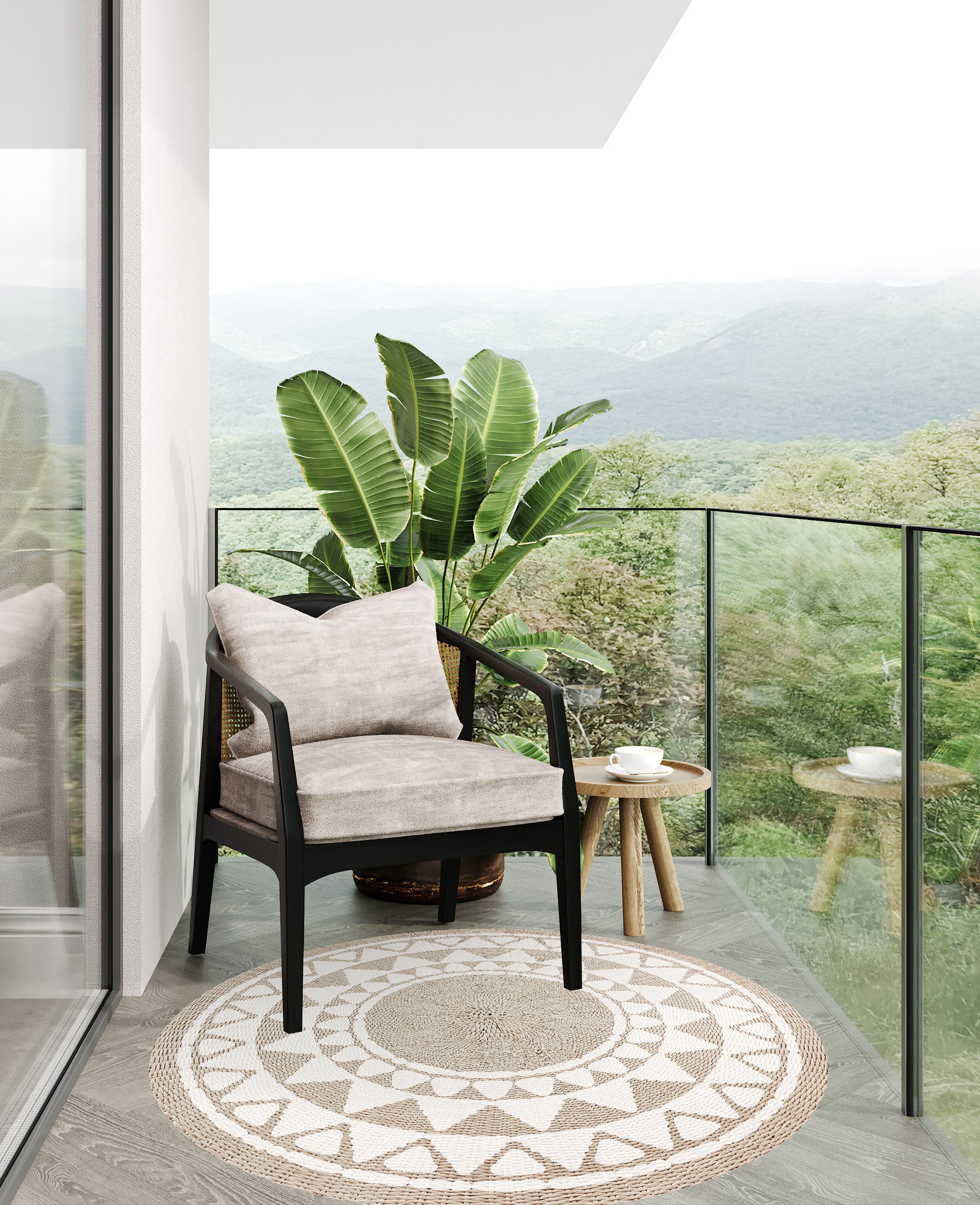 Tapis en vinyle pour intérieur / extérieur – Khamba rotin