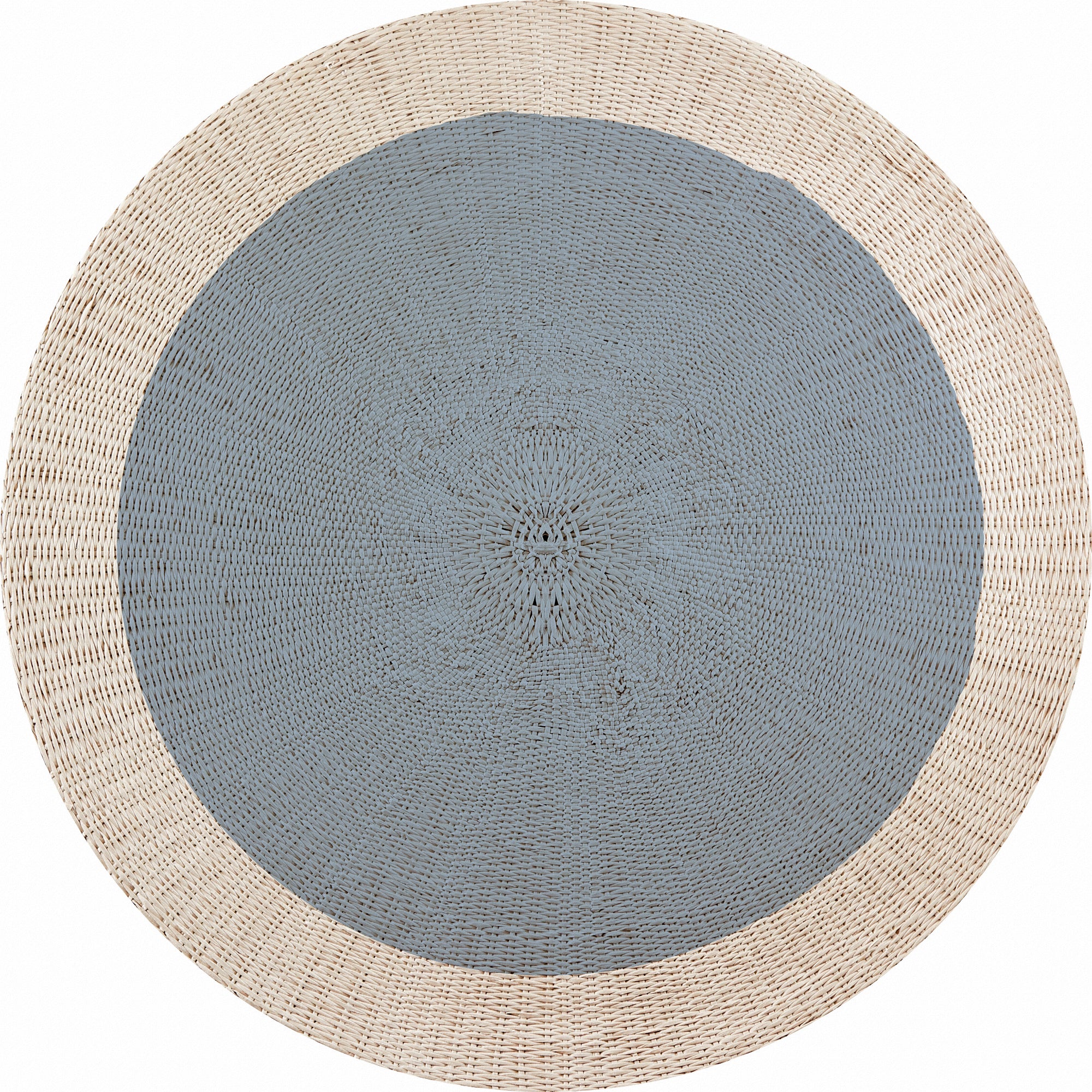 Tapis en vinyle pour intérieur / extérieur – Rotin bleu