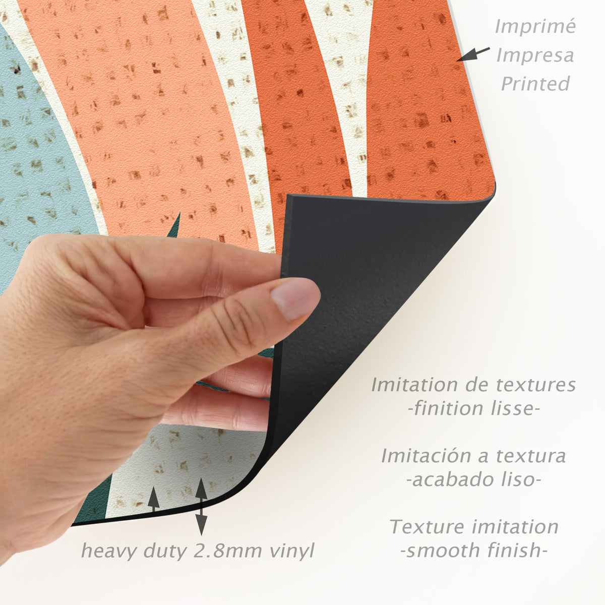 Tapis en vinyle pour intérieur / extérieur - Branches multicolores