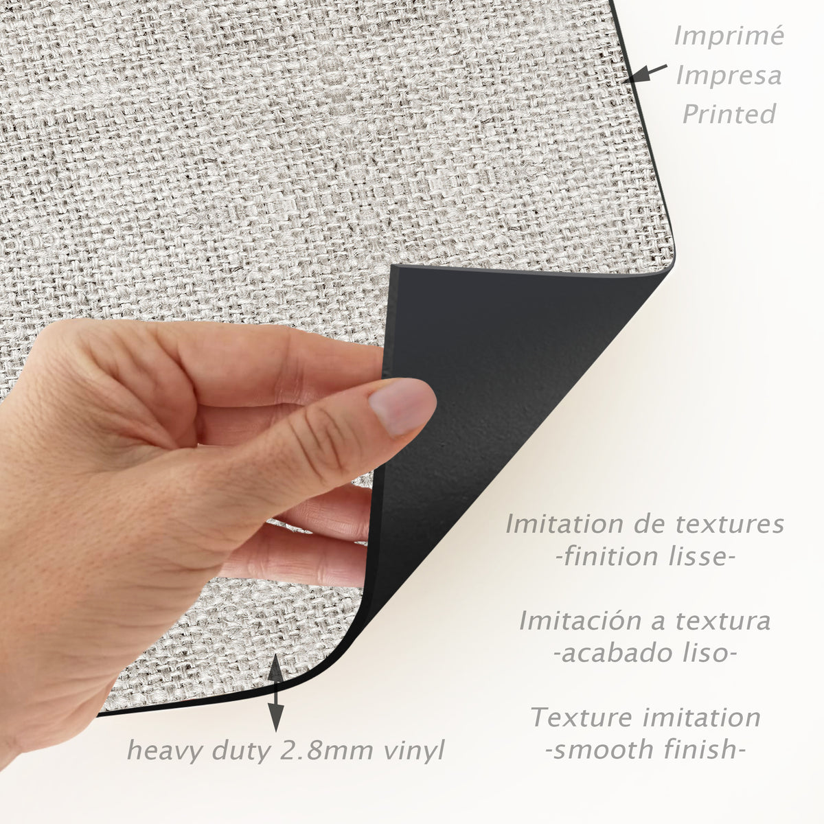 Tapis en vinyle pour intérieur / extérieur - Formes texture raphia