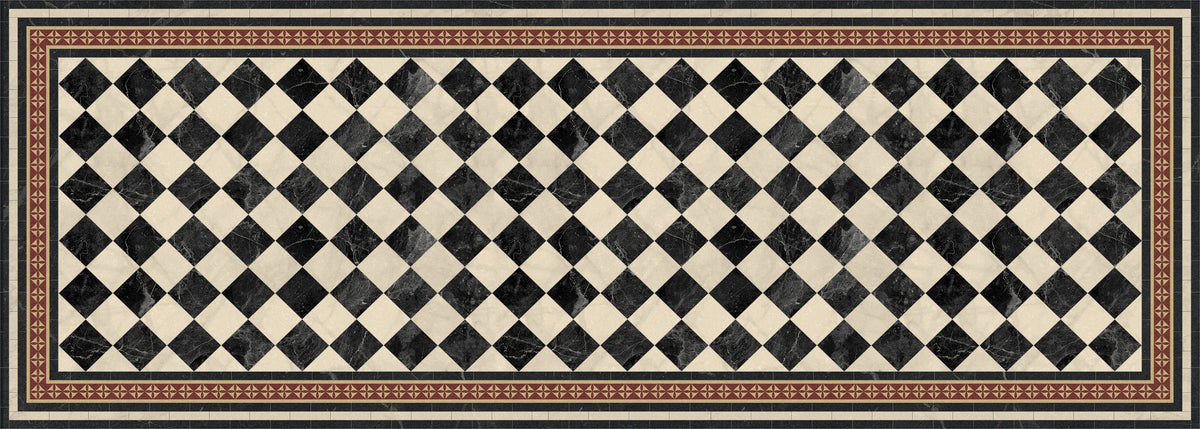 Tapis en vinyle pour intérieur / extérieur - Motif damier