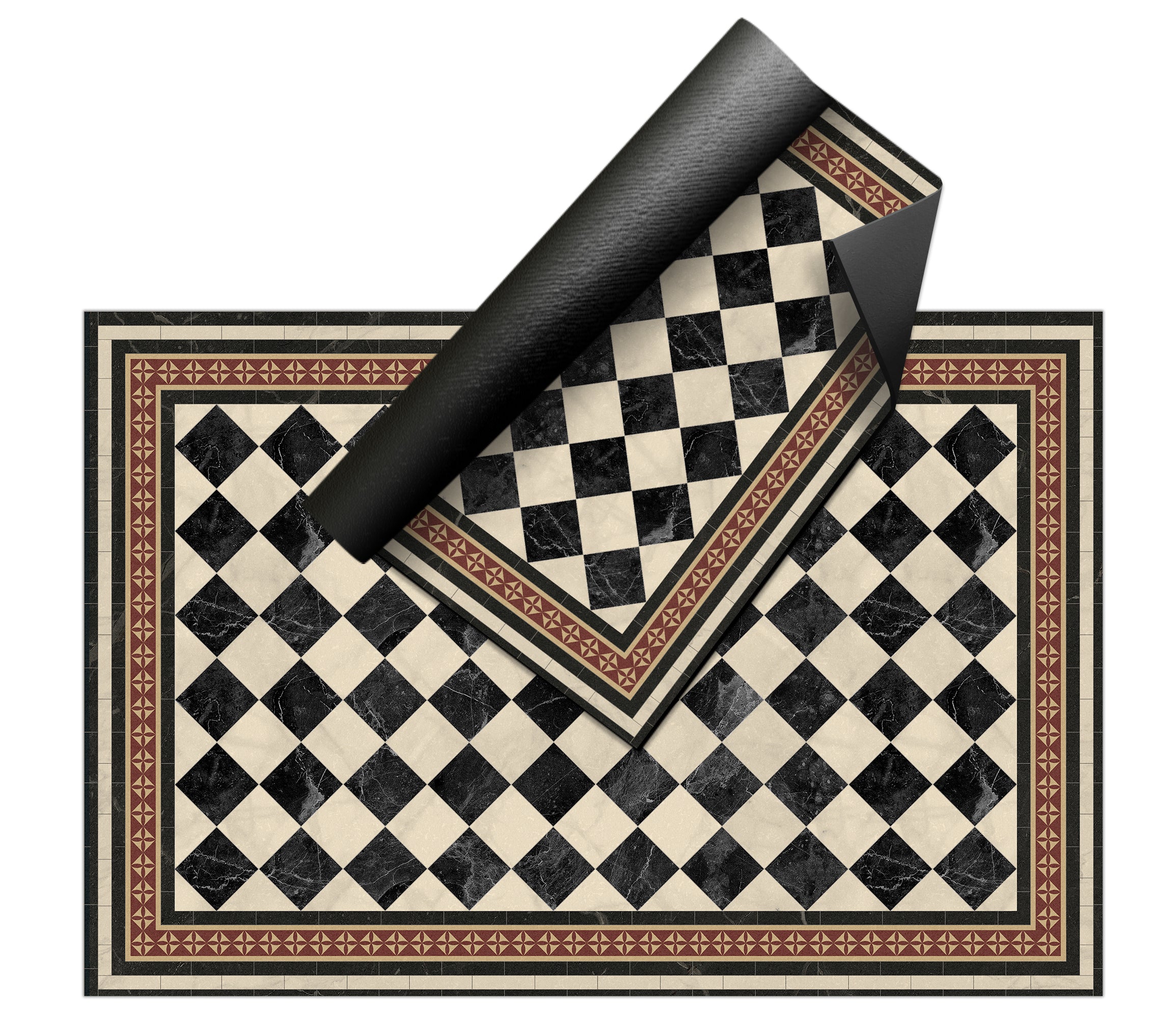 Tapis en vinyle pour intérieur / extérieur - Motif damier