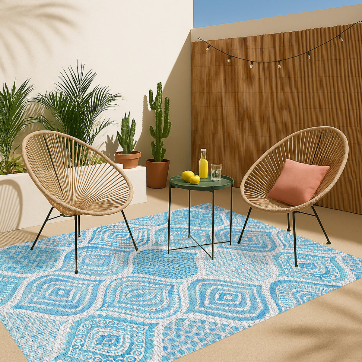 Tapis en vinyle pour intérieur / extérieur - Aqua