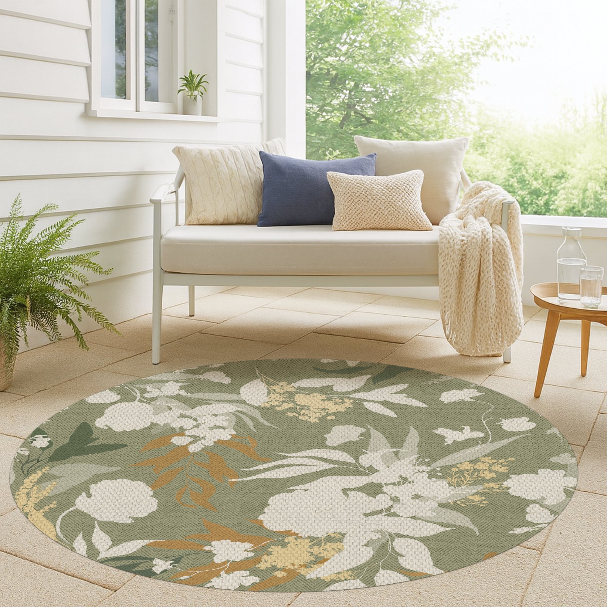 Tapis en vinyle pour intérieur / extérieur - Jardín vert