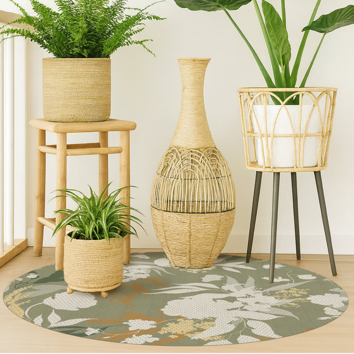 Tapis en vinyle pour intérieur / extérieur - Jardín vert