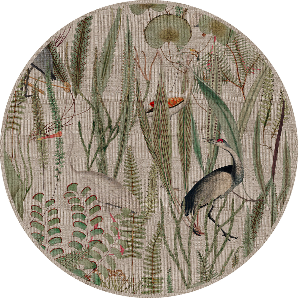 Tapis en vinyle pour intérieur / extérieur - Oiseaux verts