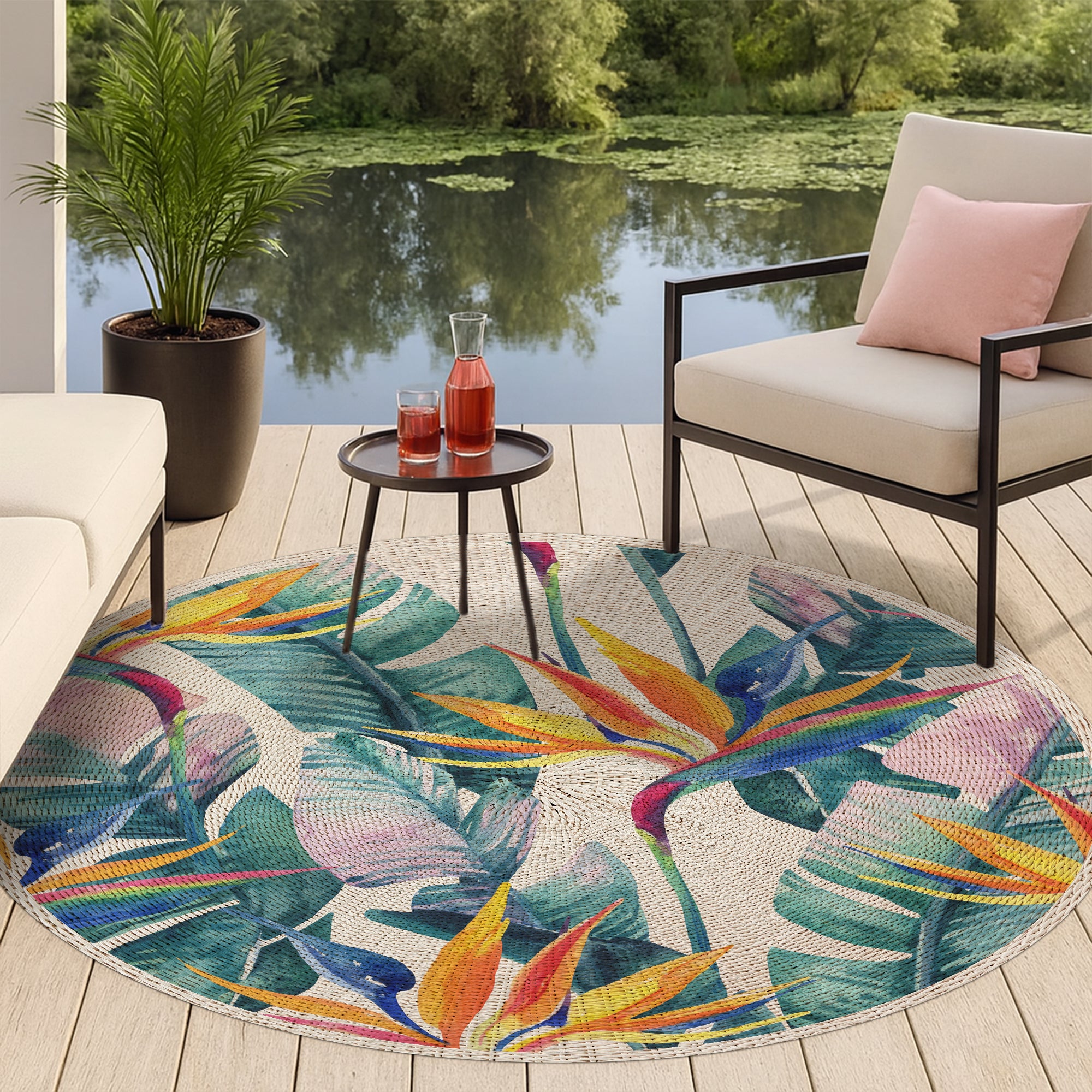 Tapis en vinyle pour intérieur / extérieur - Oiseaux de paradis
