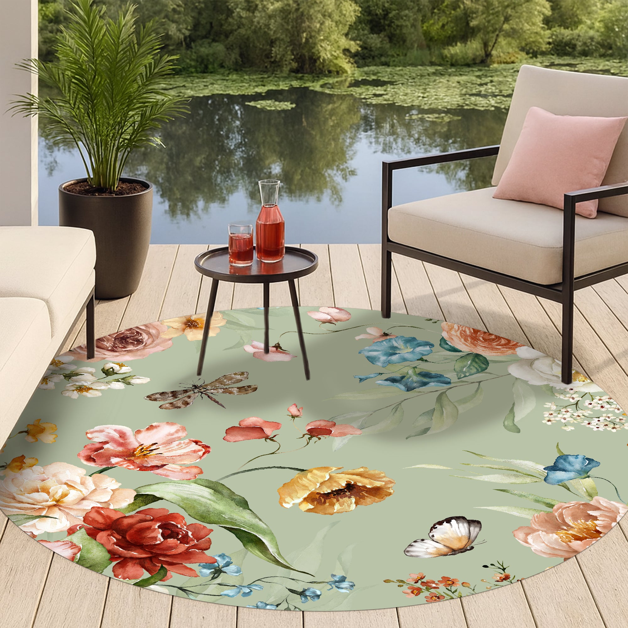 Tapis en vinyle pour intérieur / extérieur - Jardín secret
