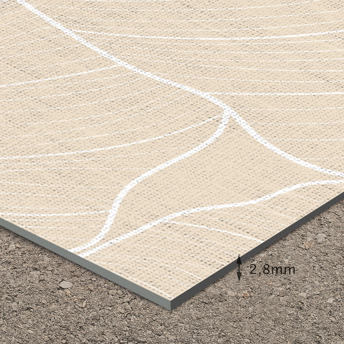 Tapis en vinyle pour intérieur / extérieur - Feuilles sables