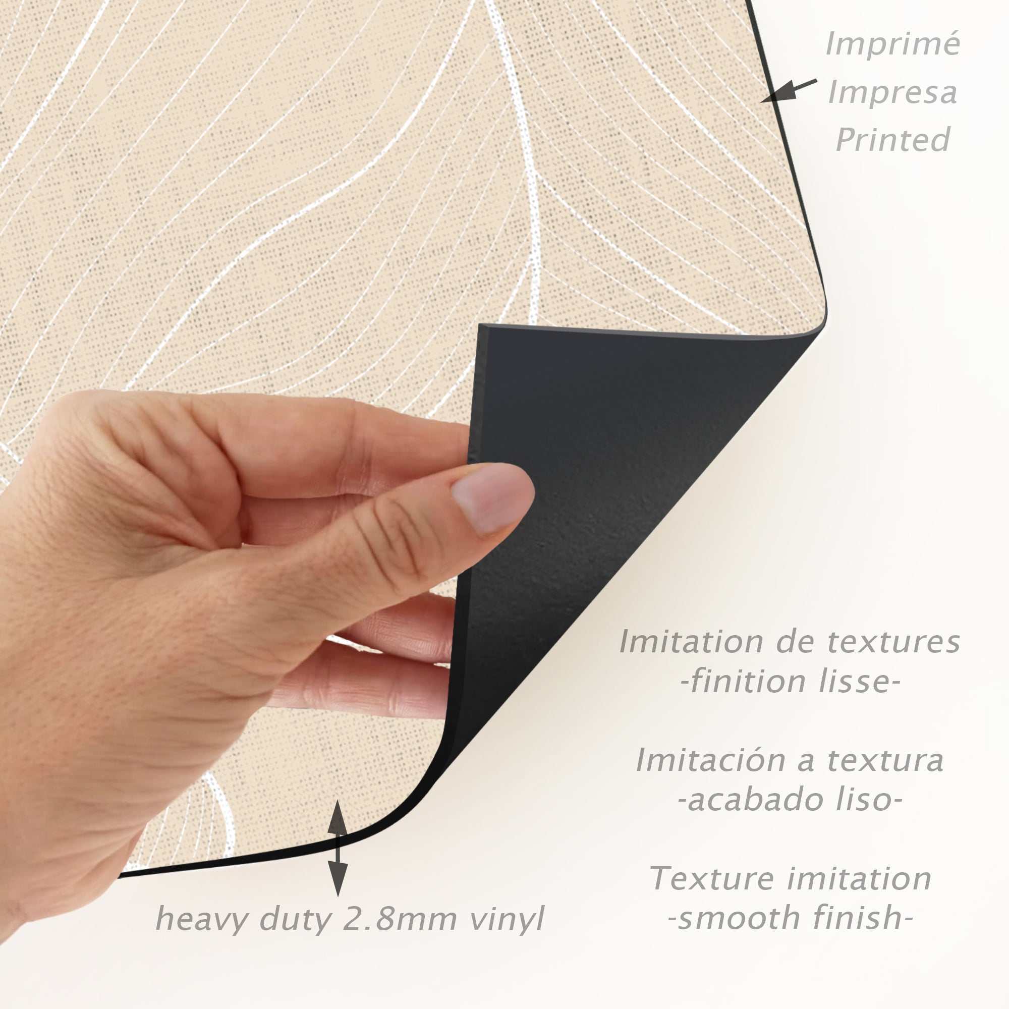 Tapis en vinyle pour intérieur / extérieur - Feuilles sables