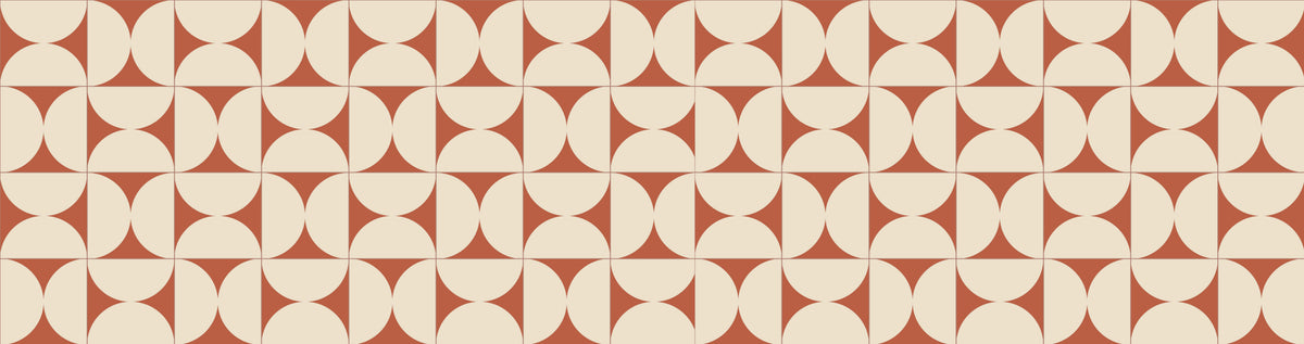 Tapis en vinyle pour intérieur / extérieur - Retro terracotta
