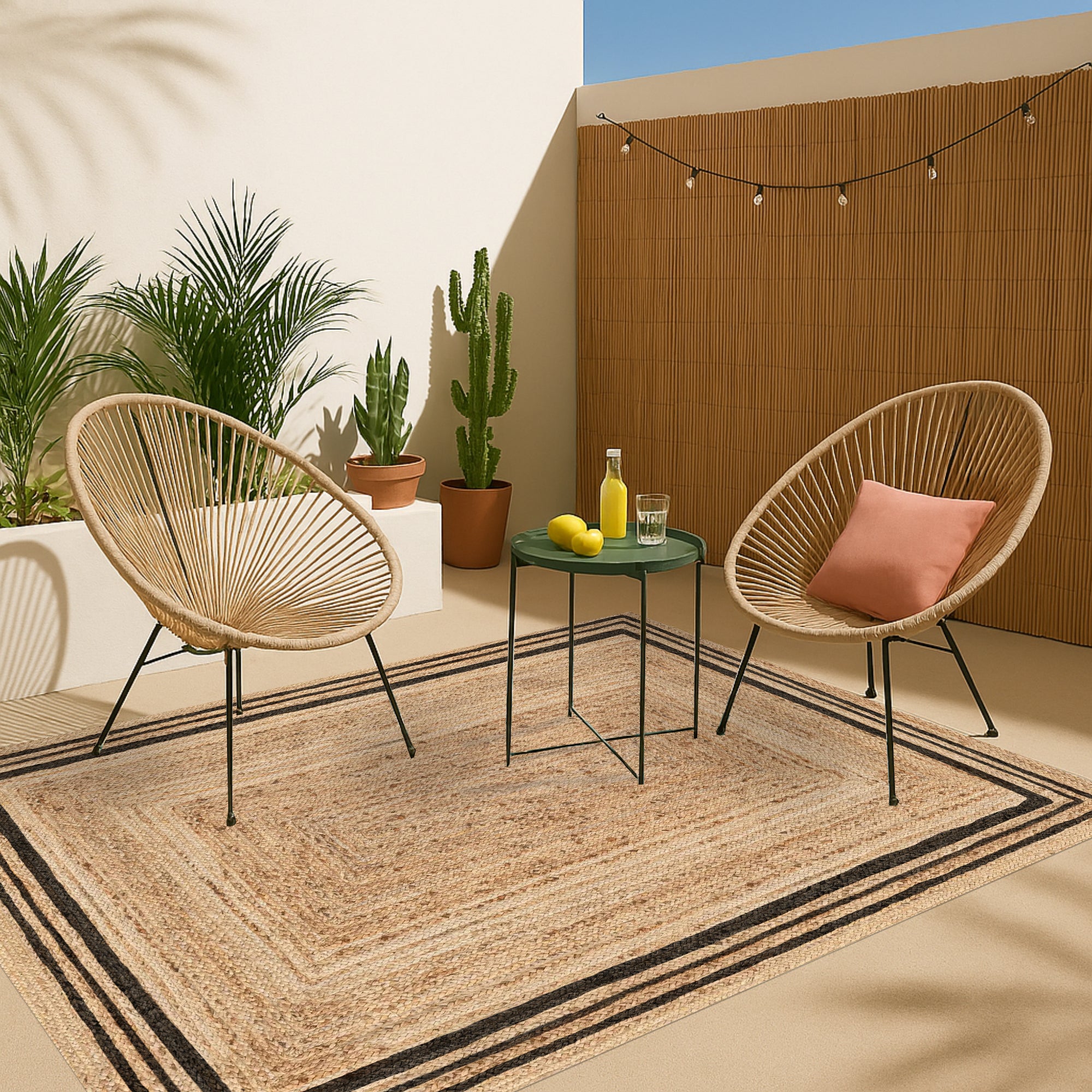 Tapis en vinyle pour intérieur / extérieur - Carthagène noir