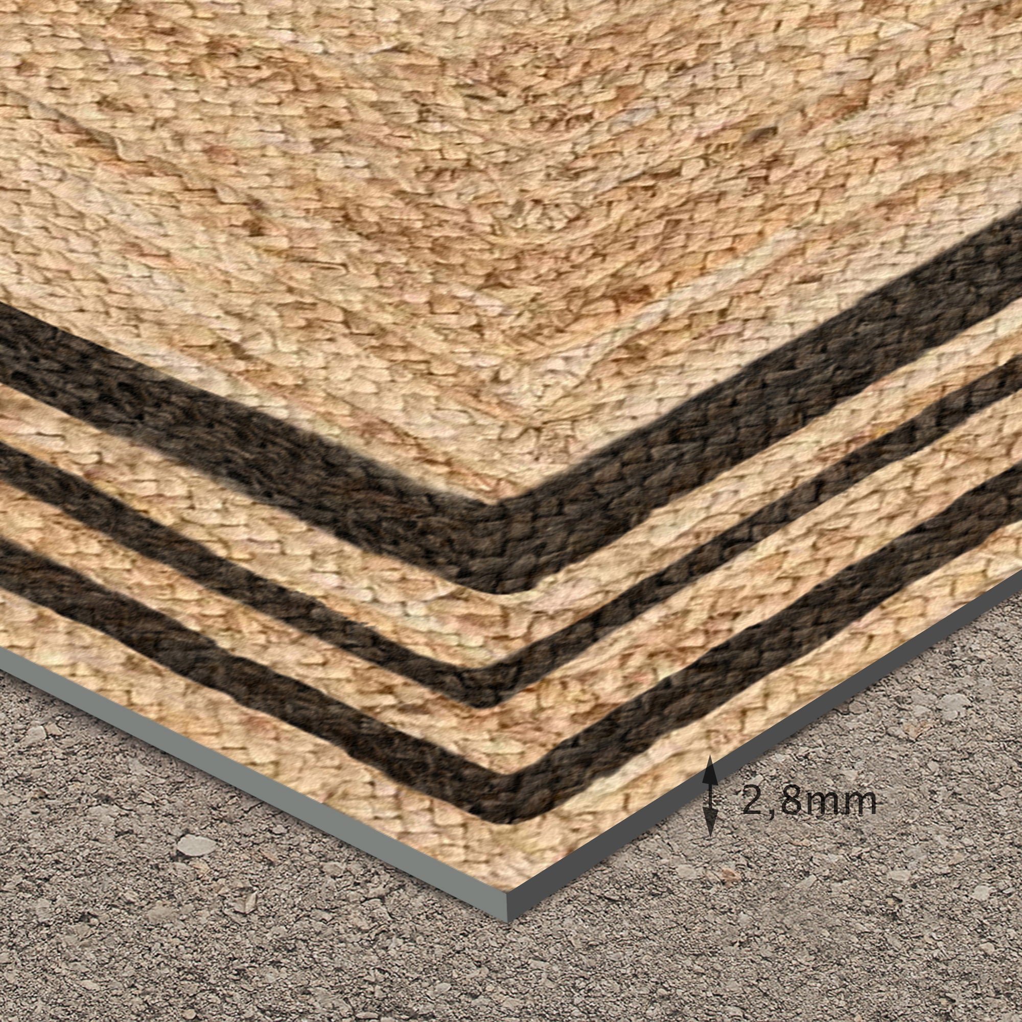 Tapis en vinyle pour intérieur / extérieur - Carthagène noir