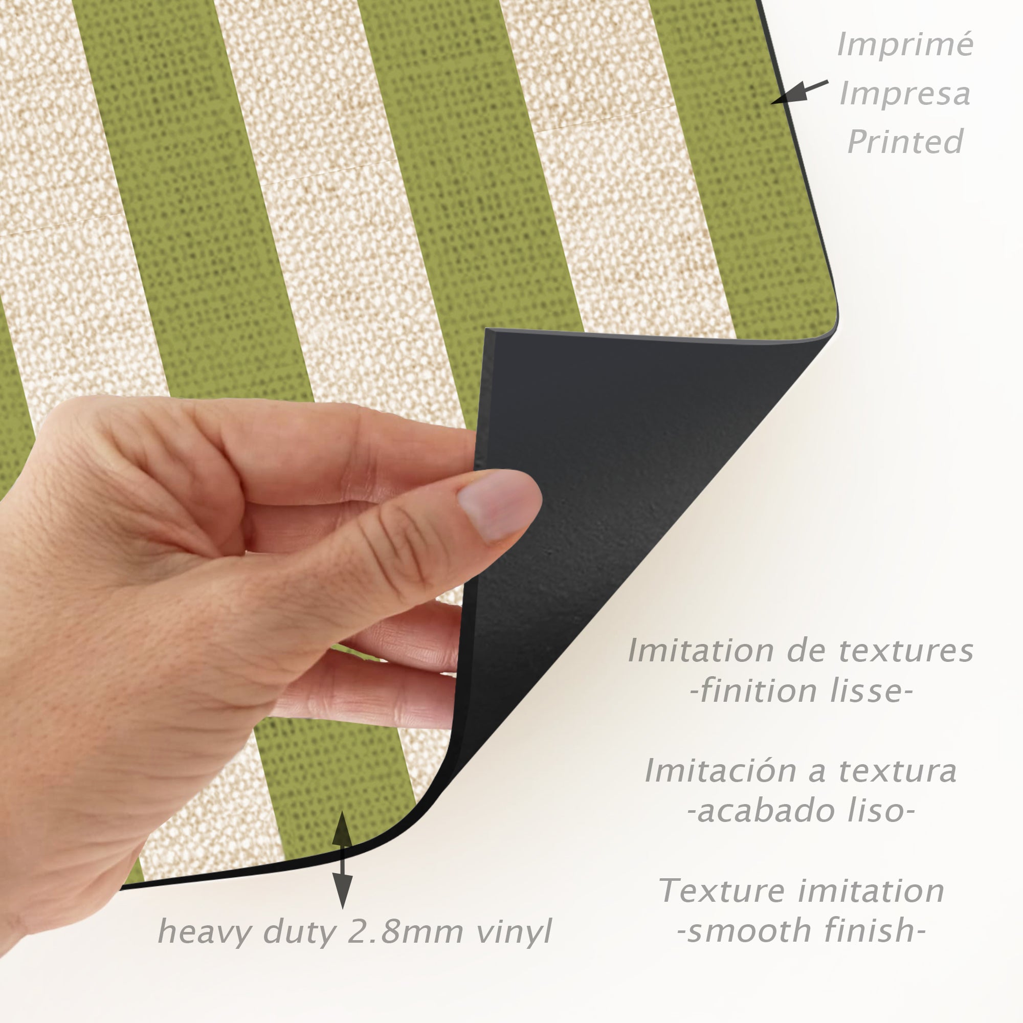 Tapis en vinyle pour intérieur / extérieur - Vert olive