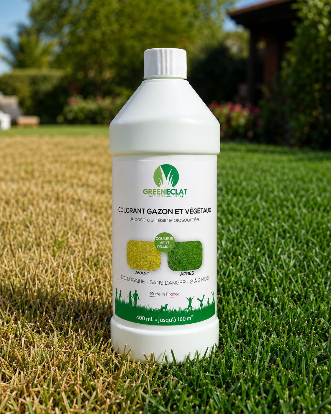 Colorant naturel pour gazon & végétaux concentré - résultat immédiat - vert forêt - 400ml