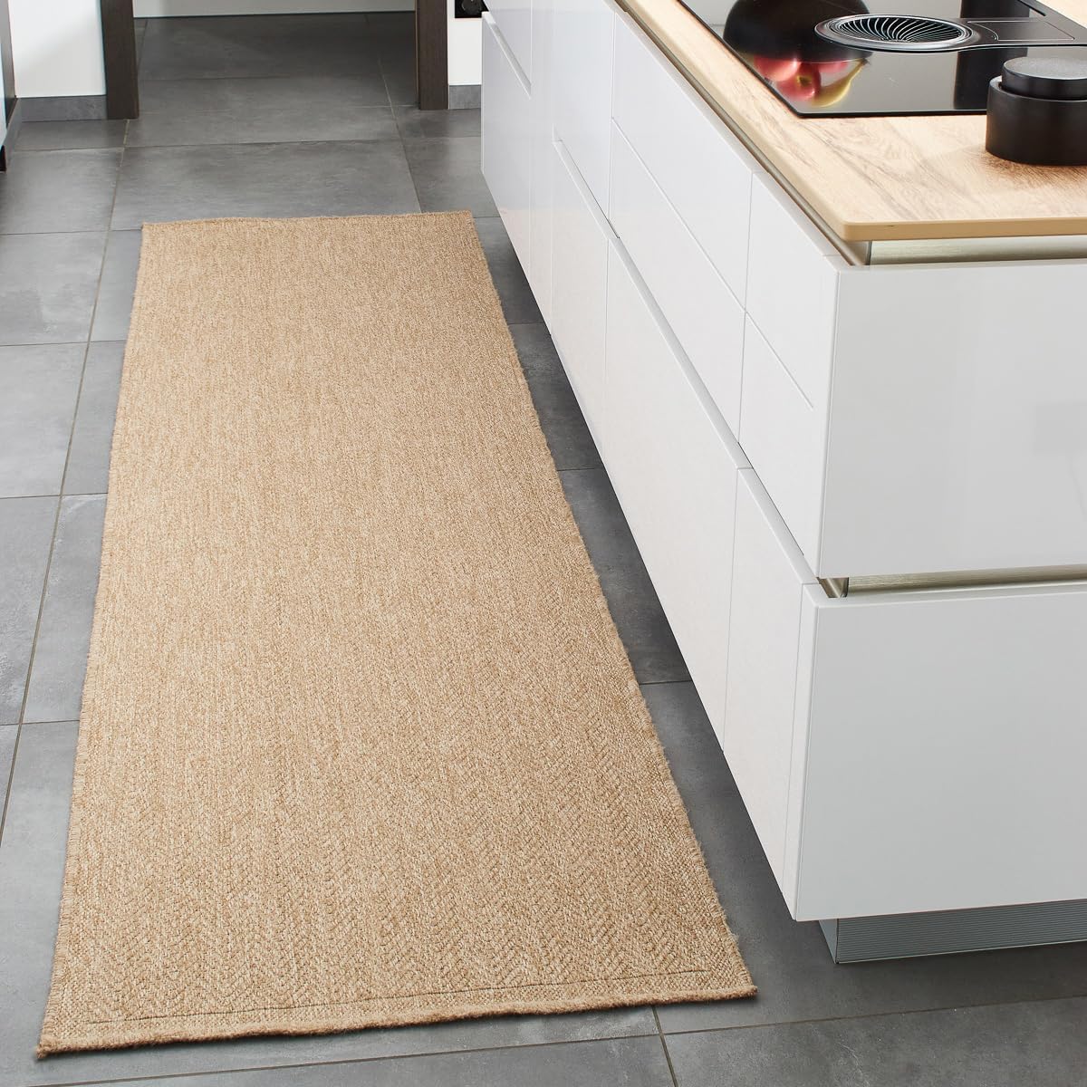 Tapis aspect jute nature beige - Nature