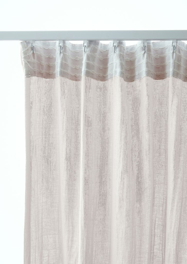 Rideau galon fronceur 140 x 240 cm Gaze de coton unie GAÏA Chantilly