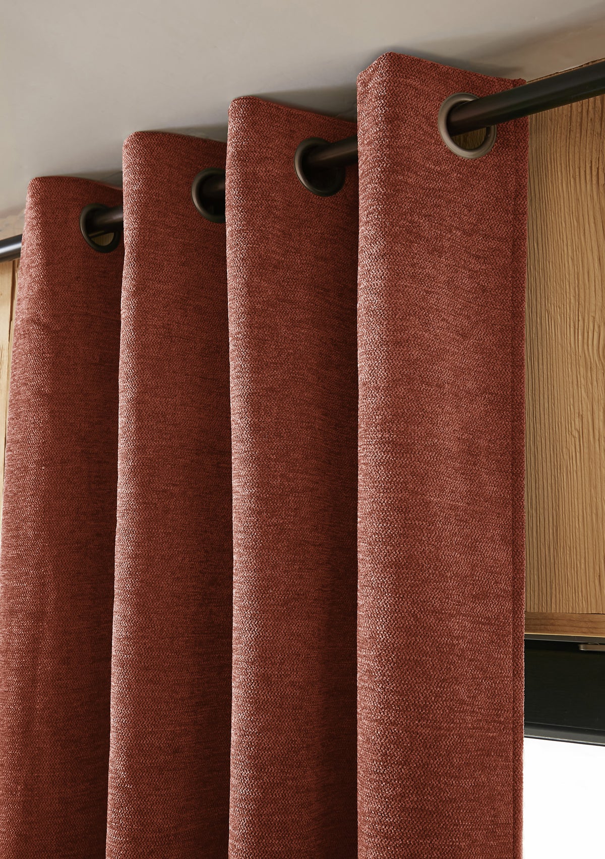 Rideau 140 x 180 cm Occultant + polaire BJORN Terracotta