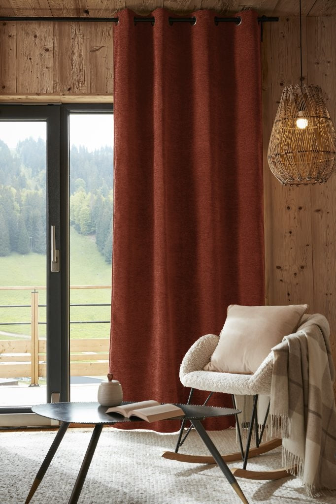 Rideau 140 x 240 cm Occultant + polaire BJORN Terracotta