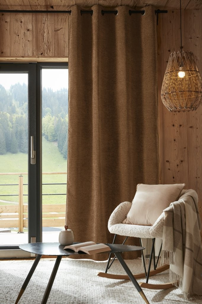 Rideau 140 x 240 cm Occultant + polaire BJORN Camel