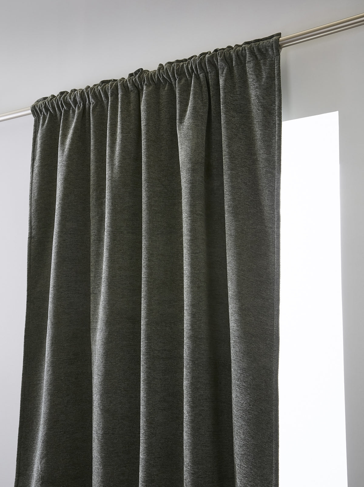 Rideau galon fronceur 140 x 260 cm Occultant + polaire BJORN Romarin