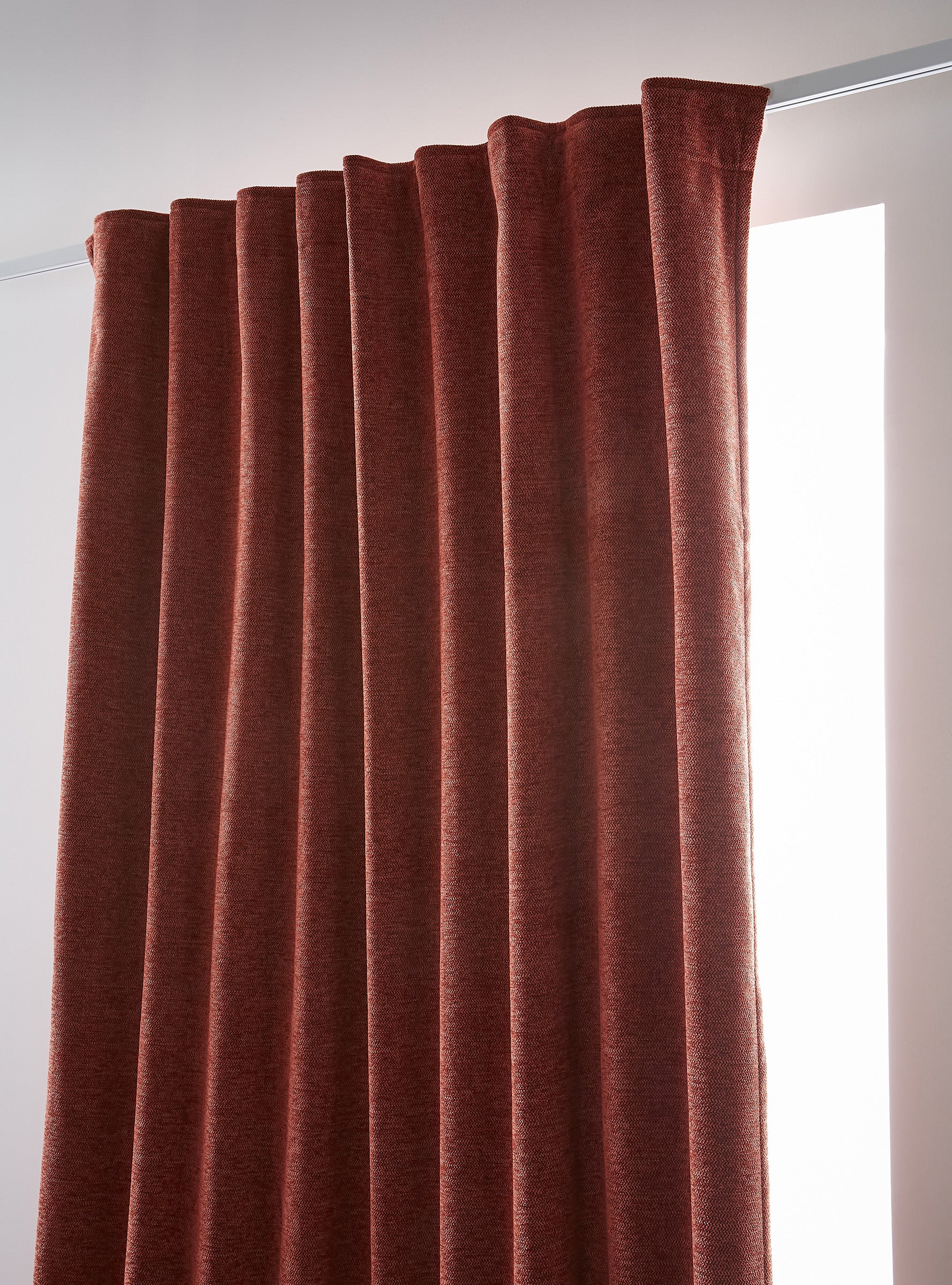 Rideau galon fronceur 140 x 260 cm Occultant + polaire BJORN Terracotta