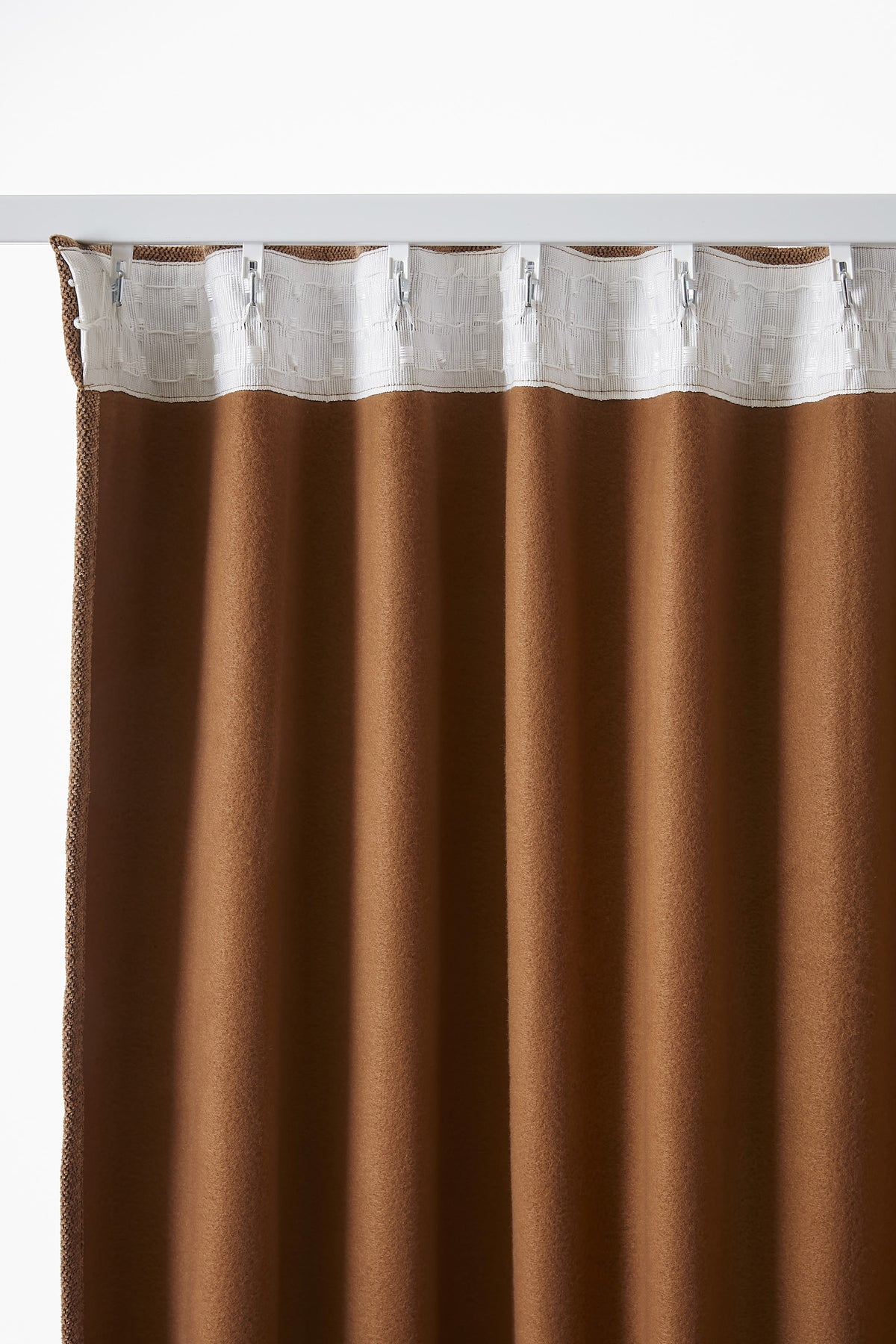 Rideau galon fronceur 140 x 260 cm Occultant + polaire BJORN Camel