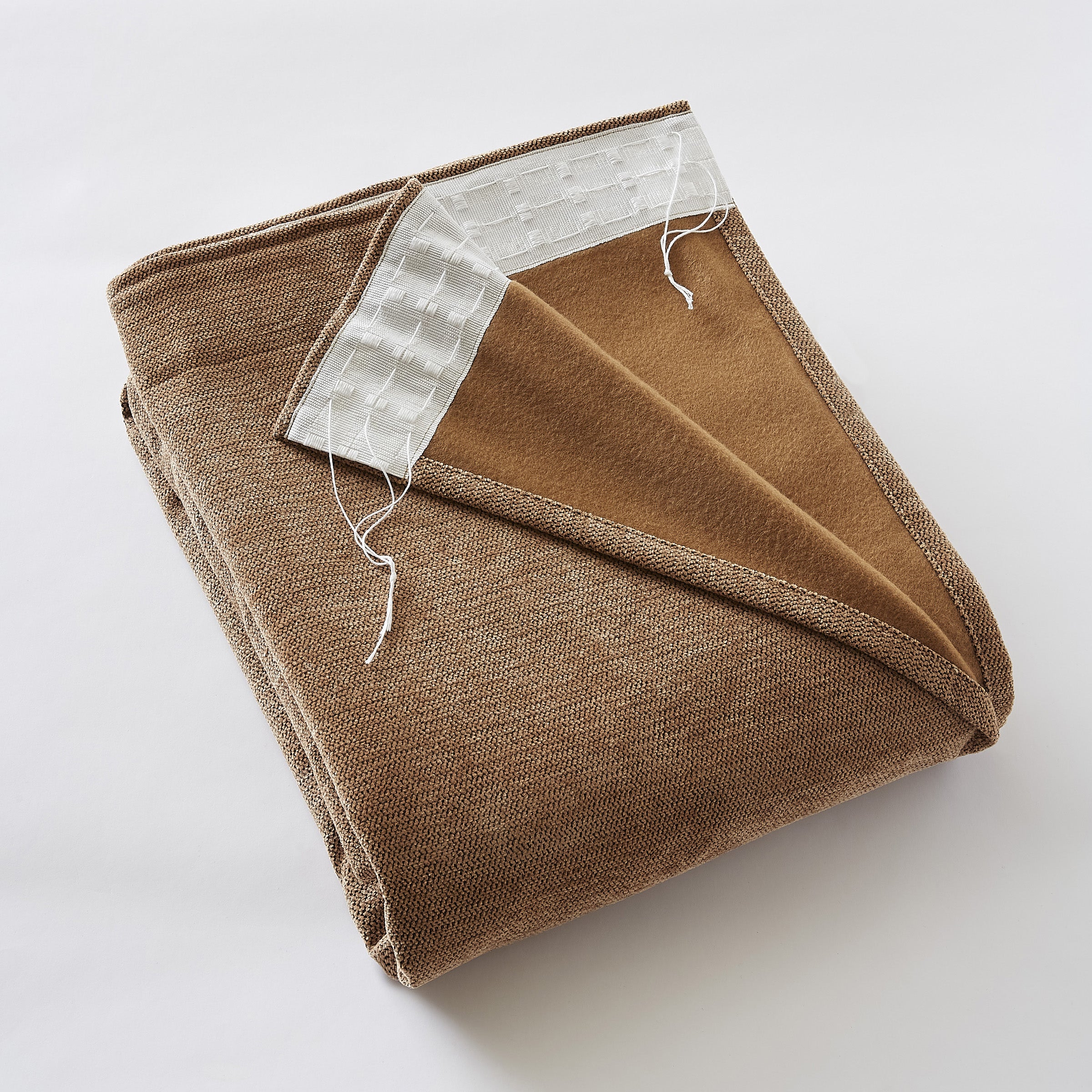 Rideau galon fronceur 140 x 260 cm Occultant + polaire BJORN Camel