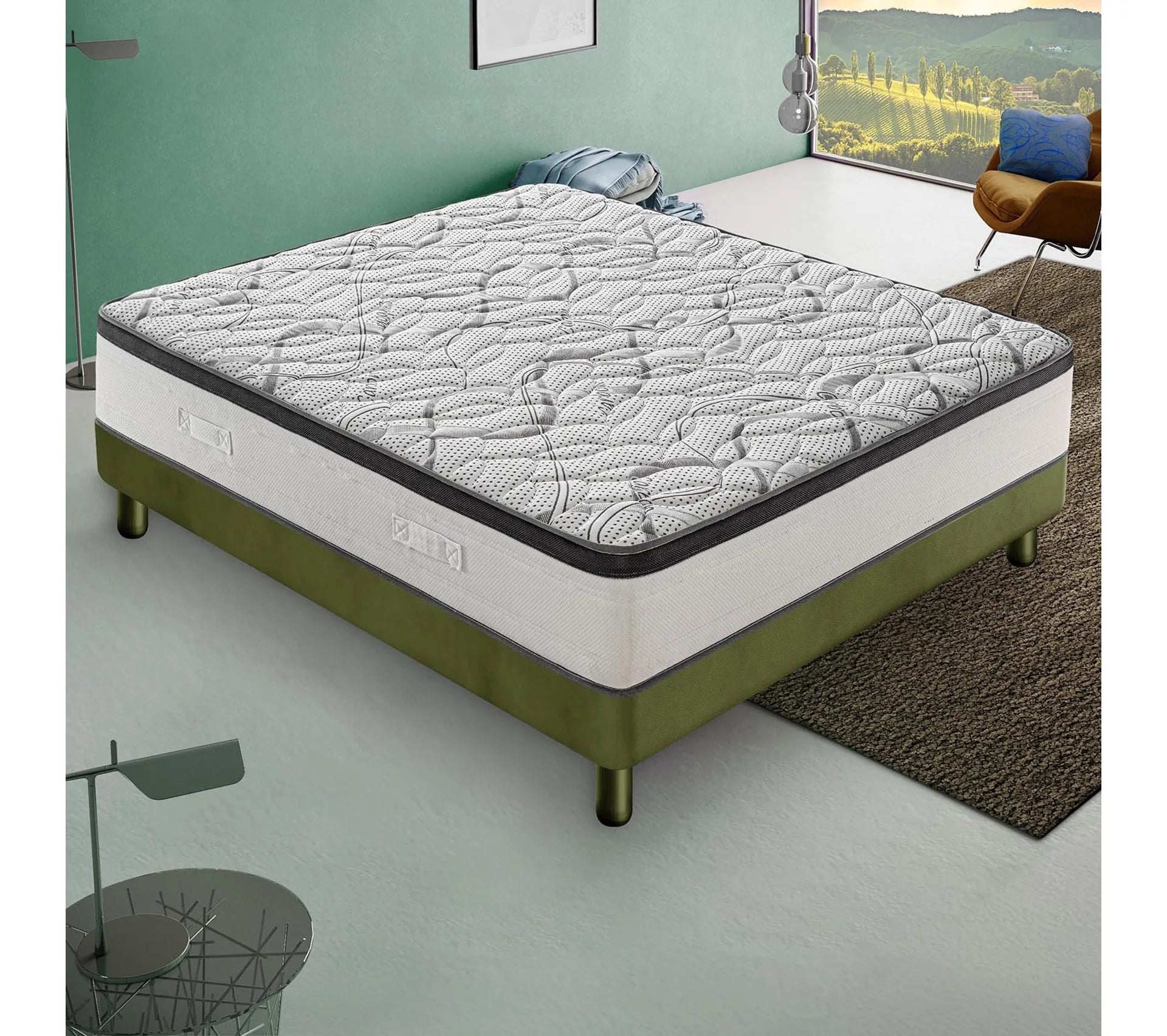 Matelas mousse – Deluxe - Réversible - Côté été/hiver - Epaisseur 30 Cm