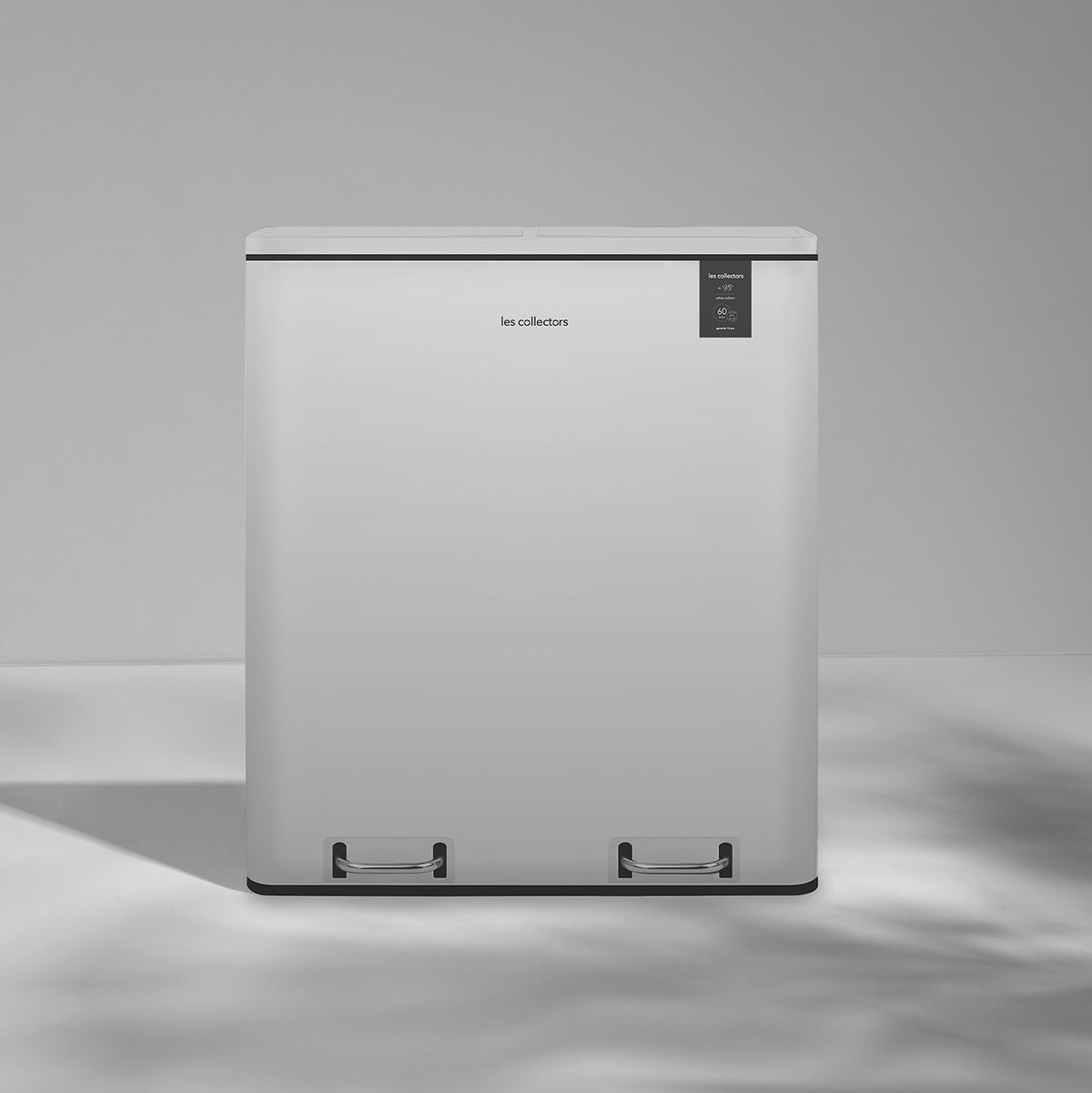 Poubelle 2x30L Blanche
