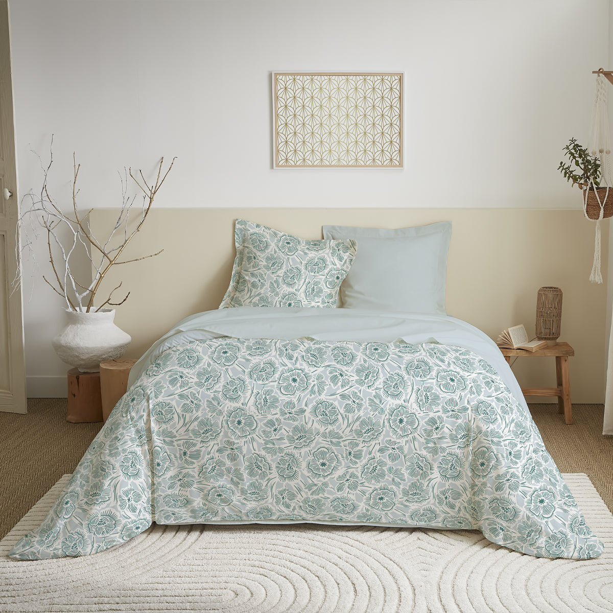 Pack Complet Housse de couette Imprimé 240 x 220 cm - Drap housse 140 x 190 cm 9 modèles au choix