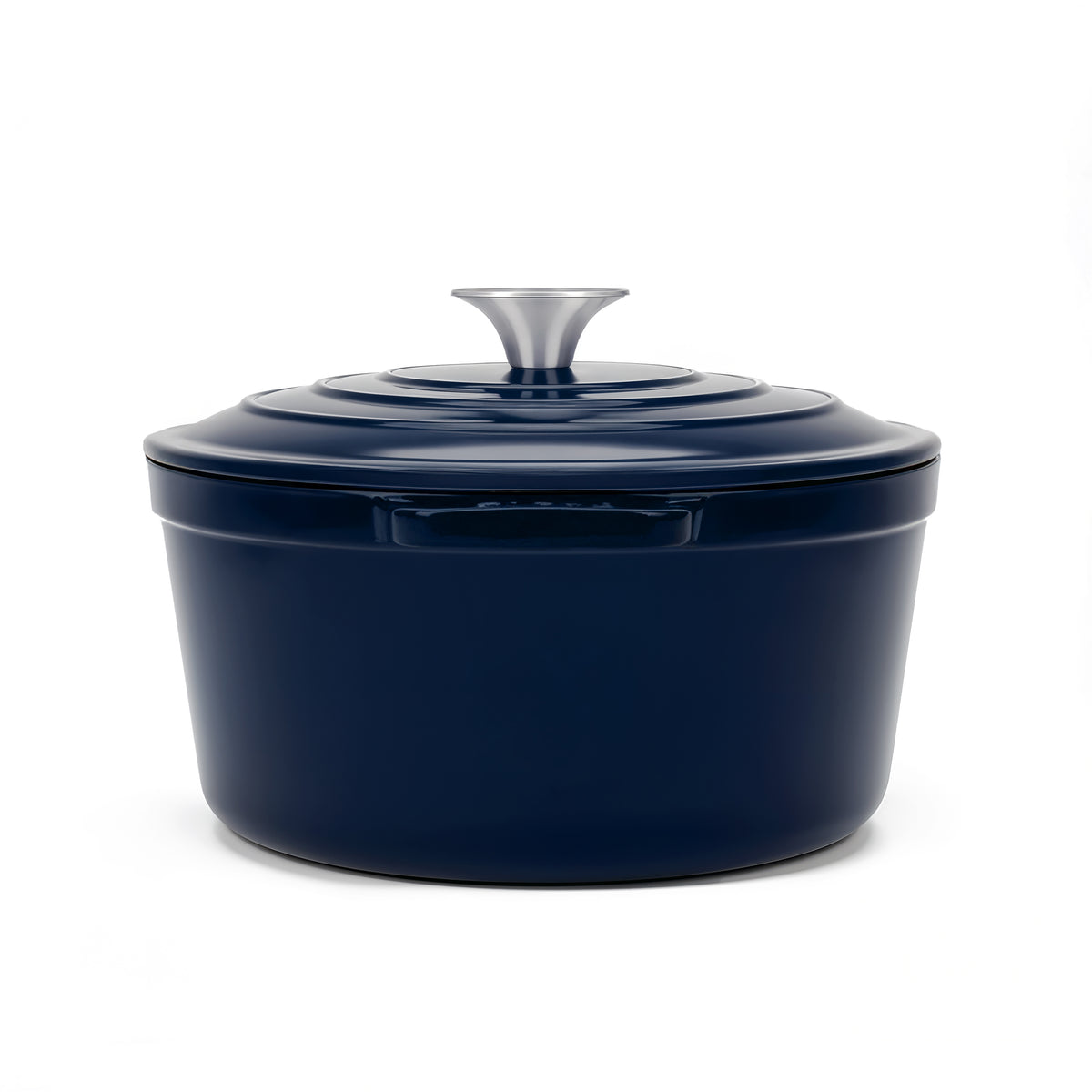 Cocotte en fonte ronde 25cm bleue
