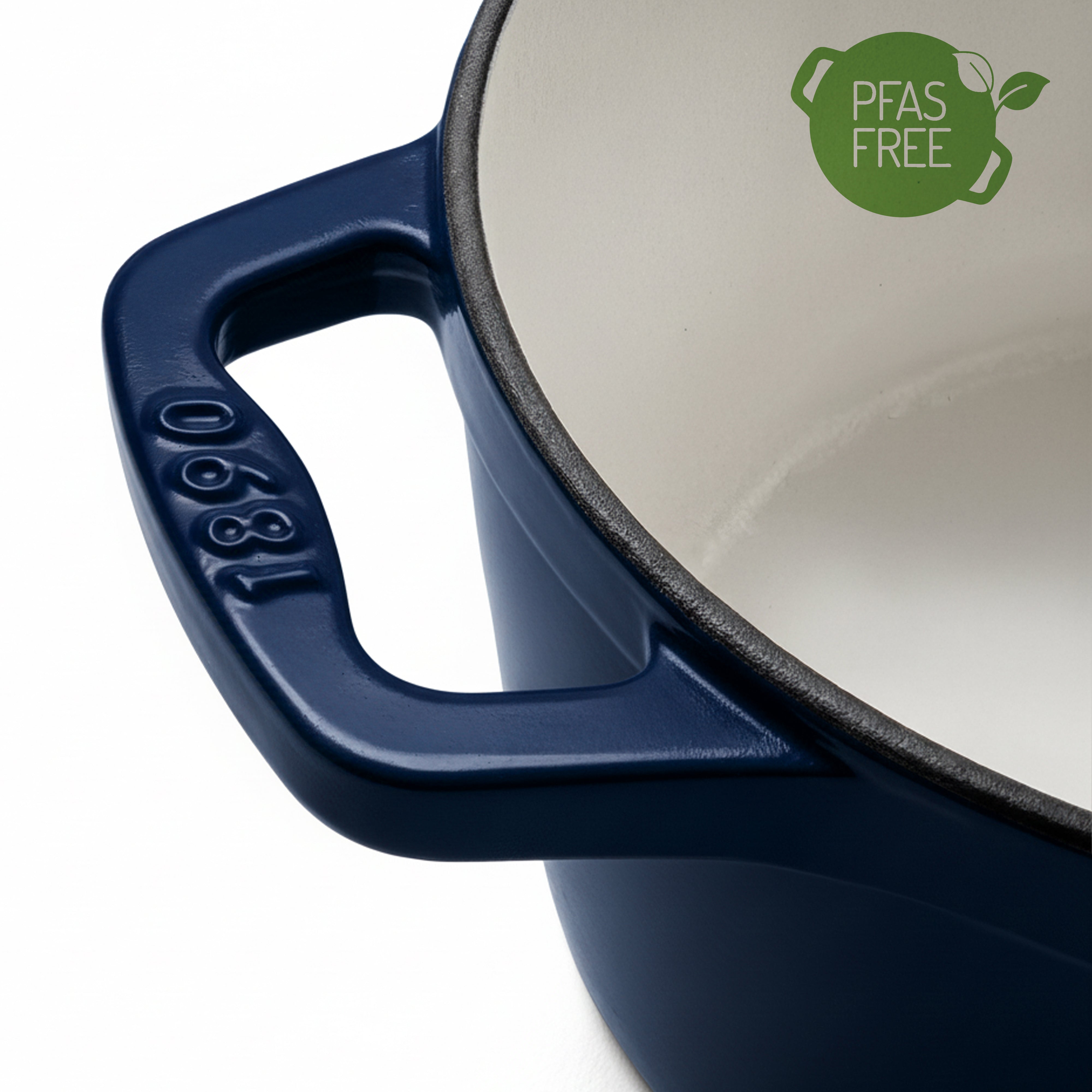 Cocotte ovale en fonte 36cm bleue