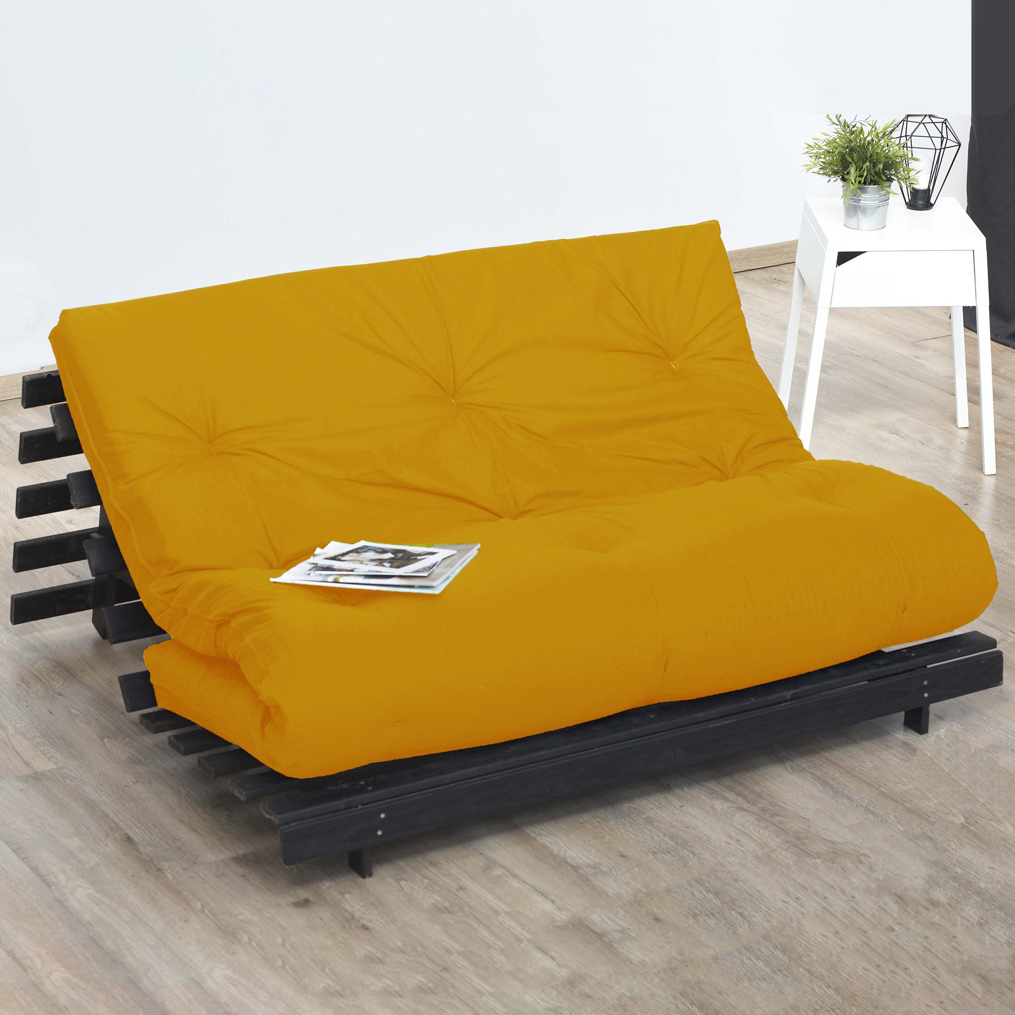 Matelas futon latex et fibres - Ocre - 90 x 190 cm