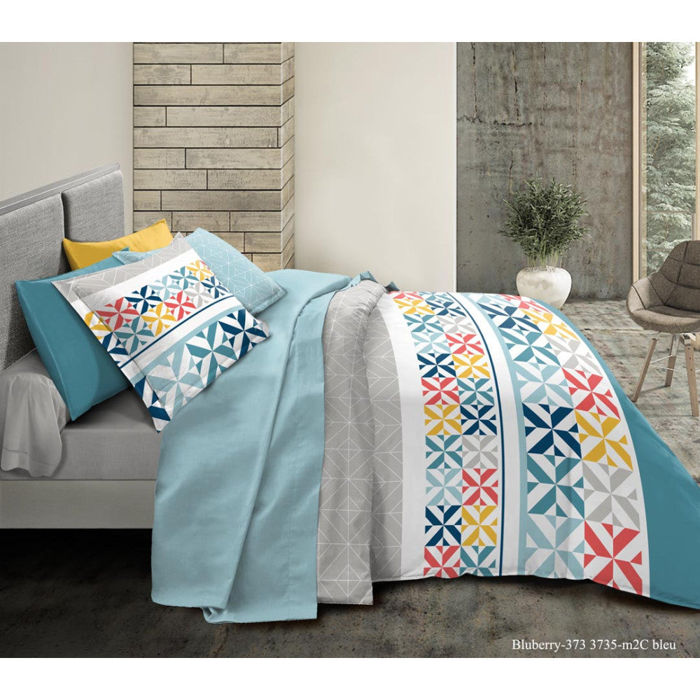Parure de couette 3 Pièces réversible 260 x 240 cm 18 modèles au choix