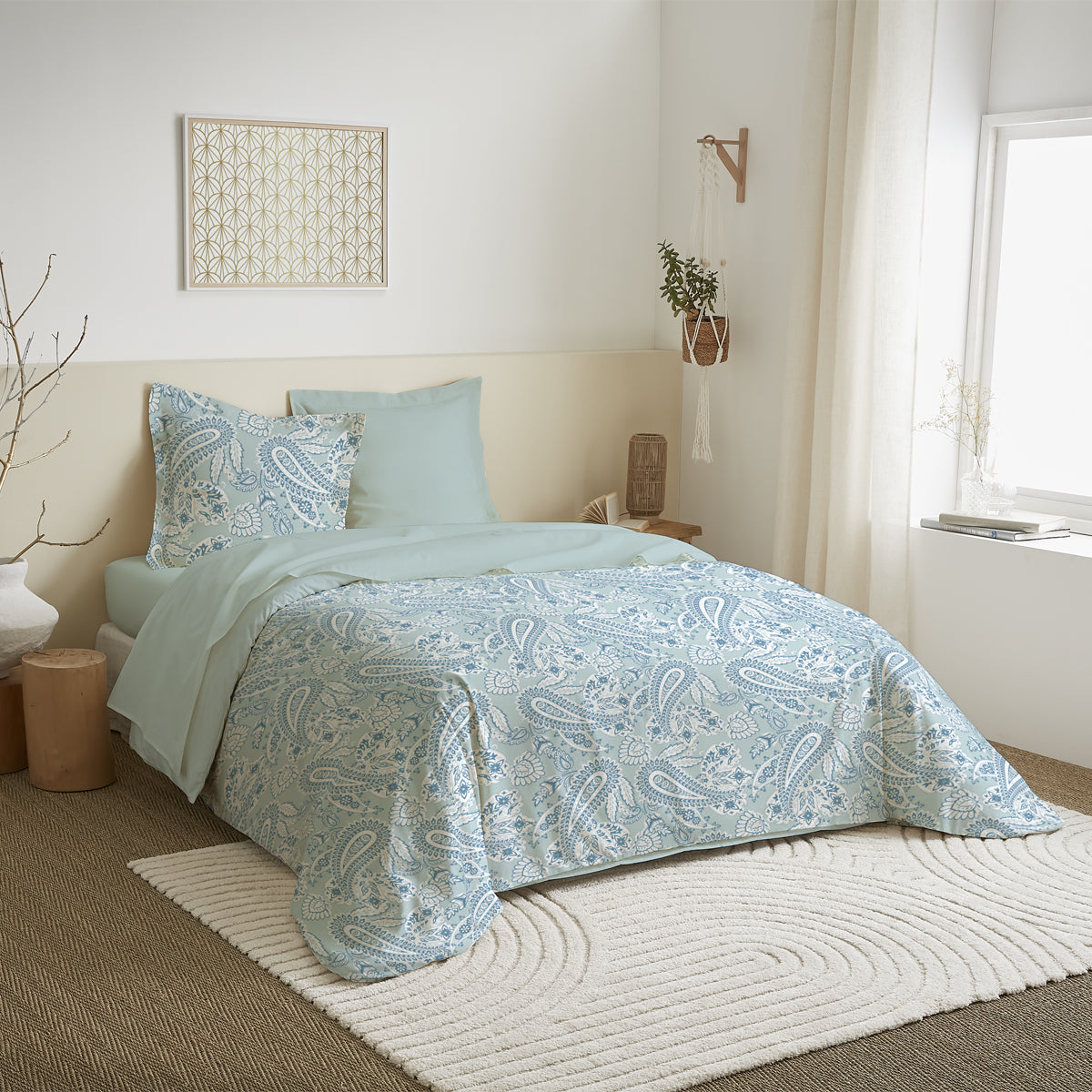 Pack Complet Housse de couette Imprimé 240 x 220 cm - Drap housse 140 x 190 cm 9 modèles au choix