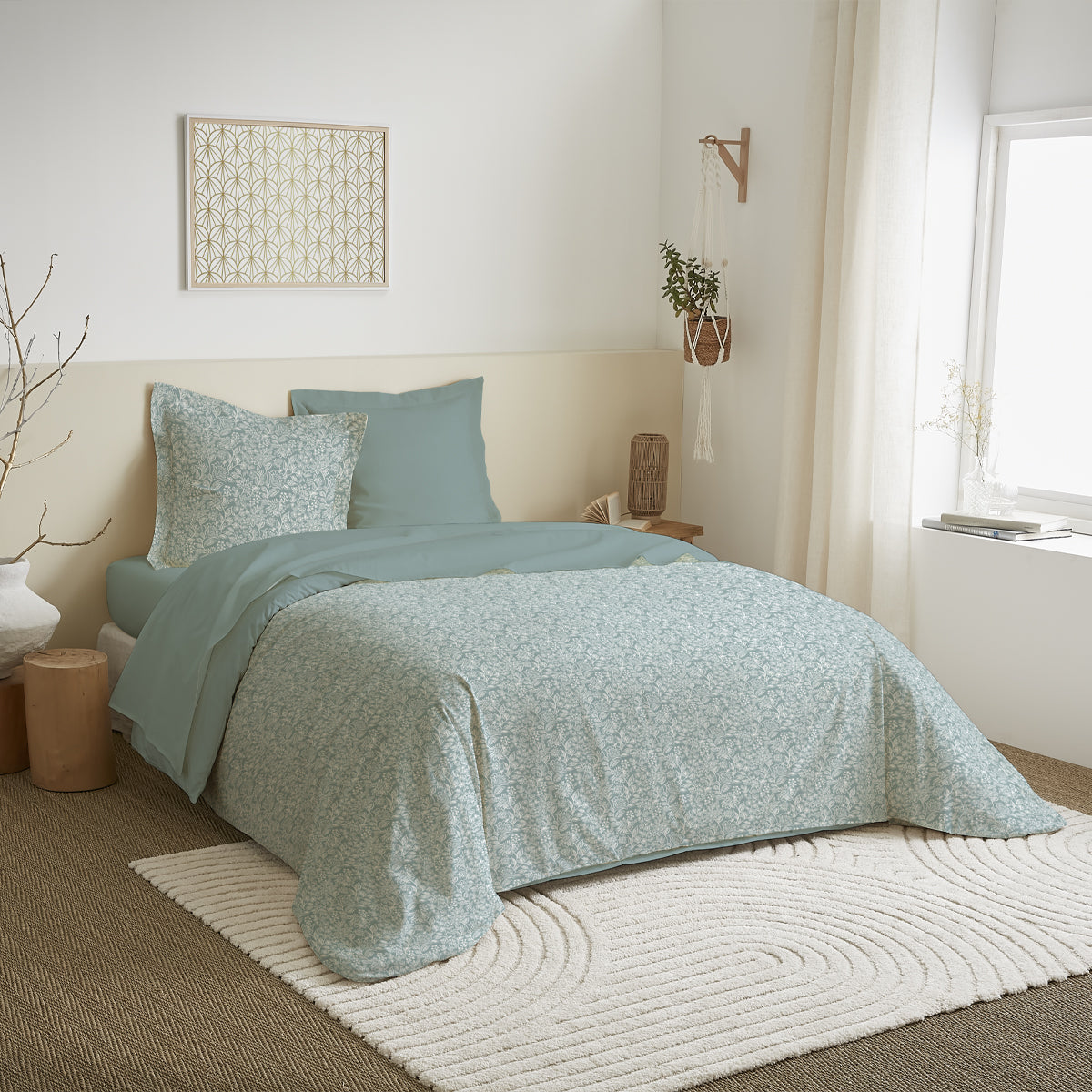 Pack Complet Housse de couette Imprimé 260 x 240 cm - Drap housse 160 x 200 cm 5 modèles au choix