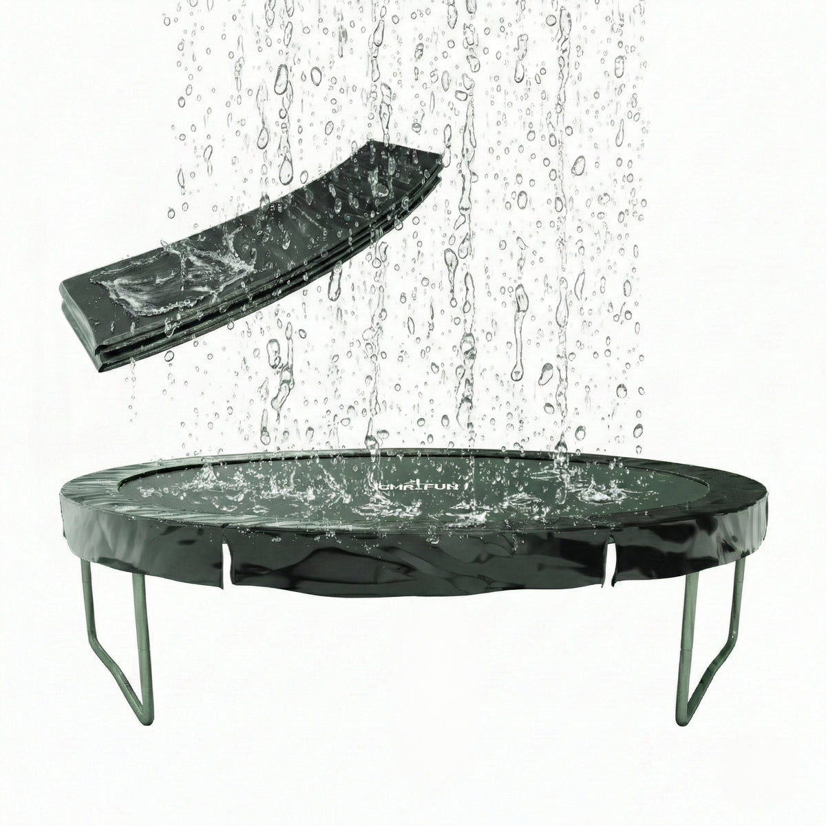 Coussin en Polyethylene pour Trampoline 10FT - 305cm - Noir